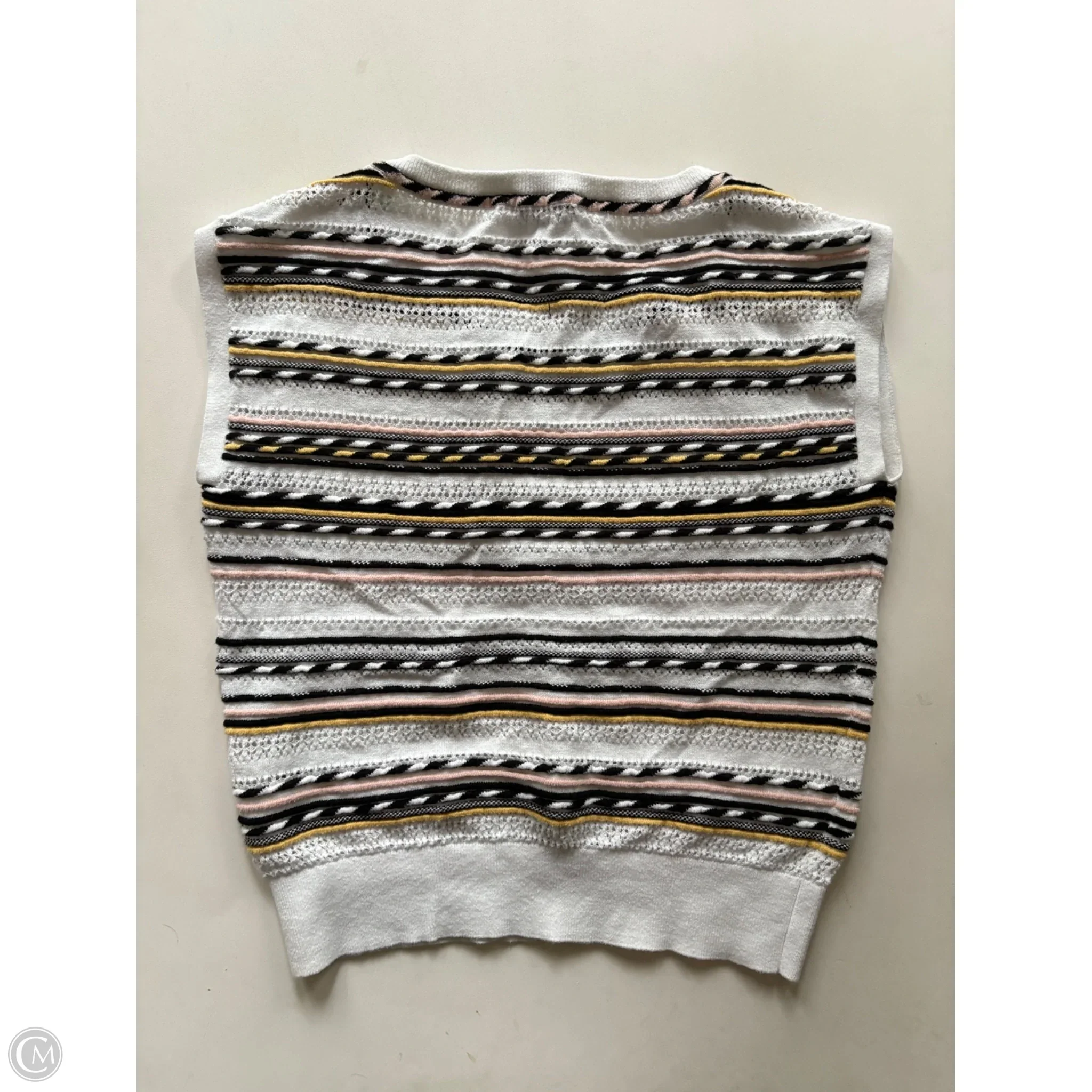 Vest Sweater By White House Black Market In Striped Pattern, Size: S - Image 2