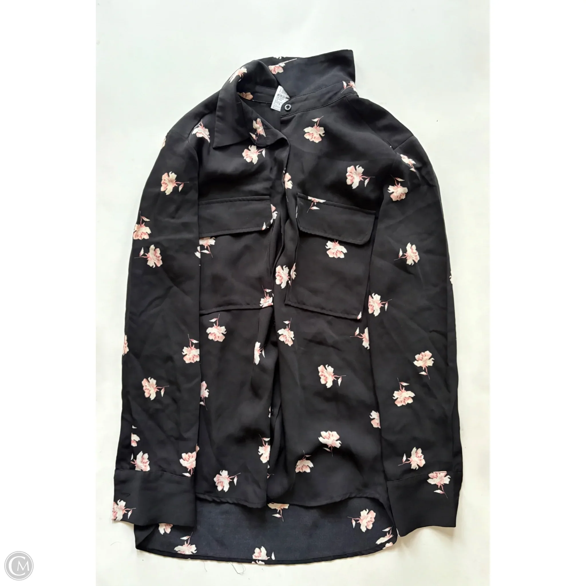 Blouse Long Sleeve By Elodie In Black, Size: S - Image 1