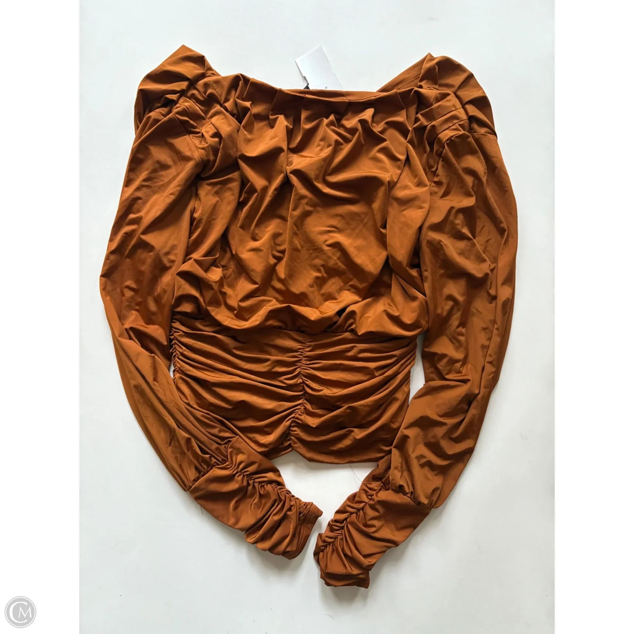 Blouse Long Sleeve By Express In Orange, Size: S - Image 2