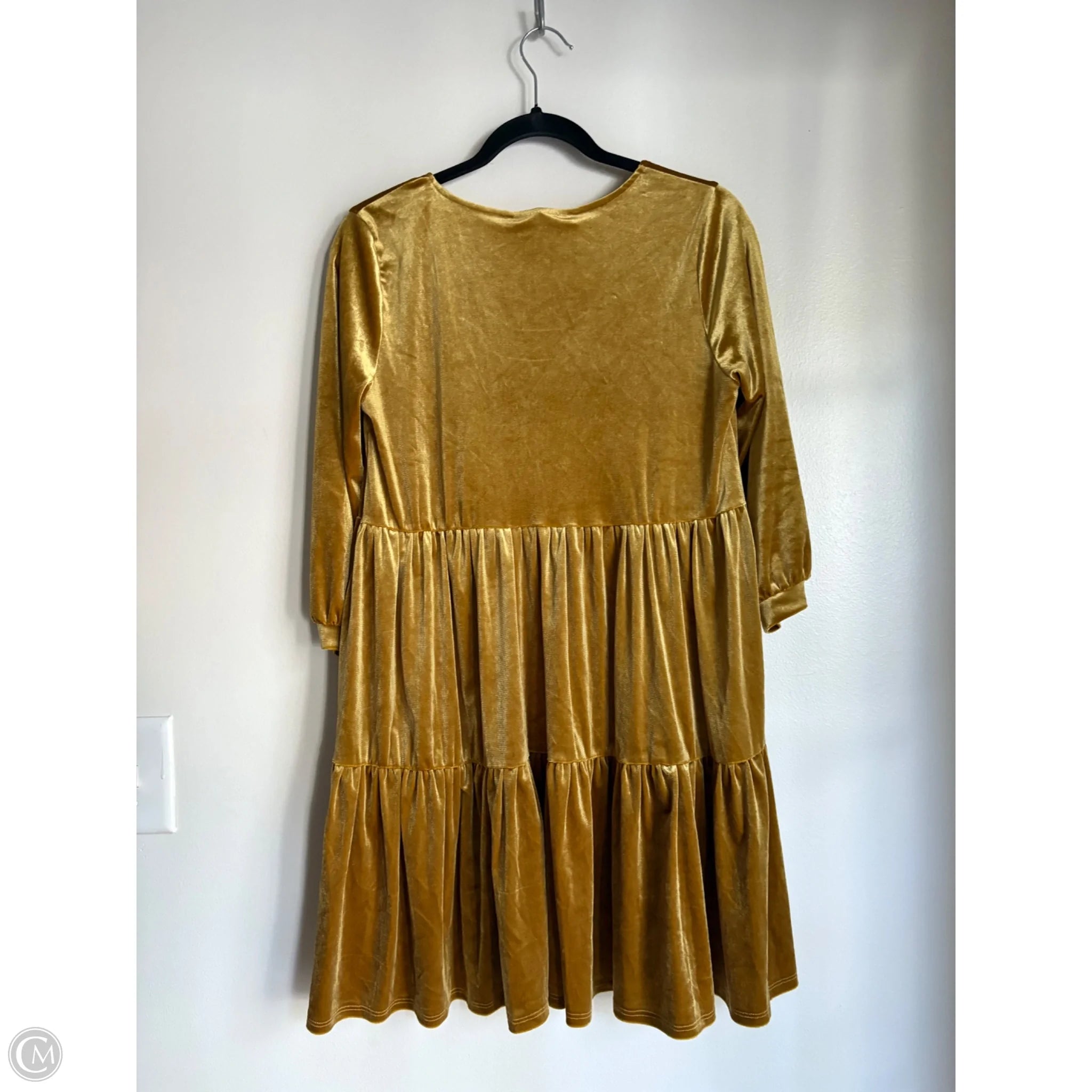 Dress Casual Midi By Karlie In Gold, Size: S - Image 2