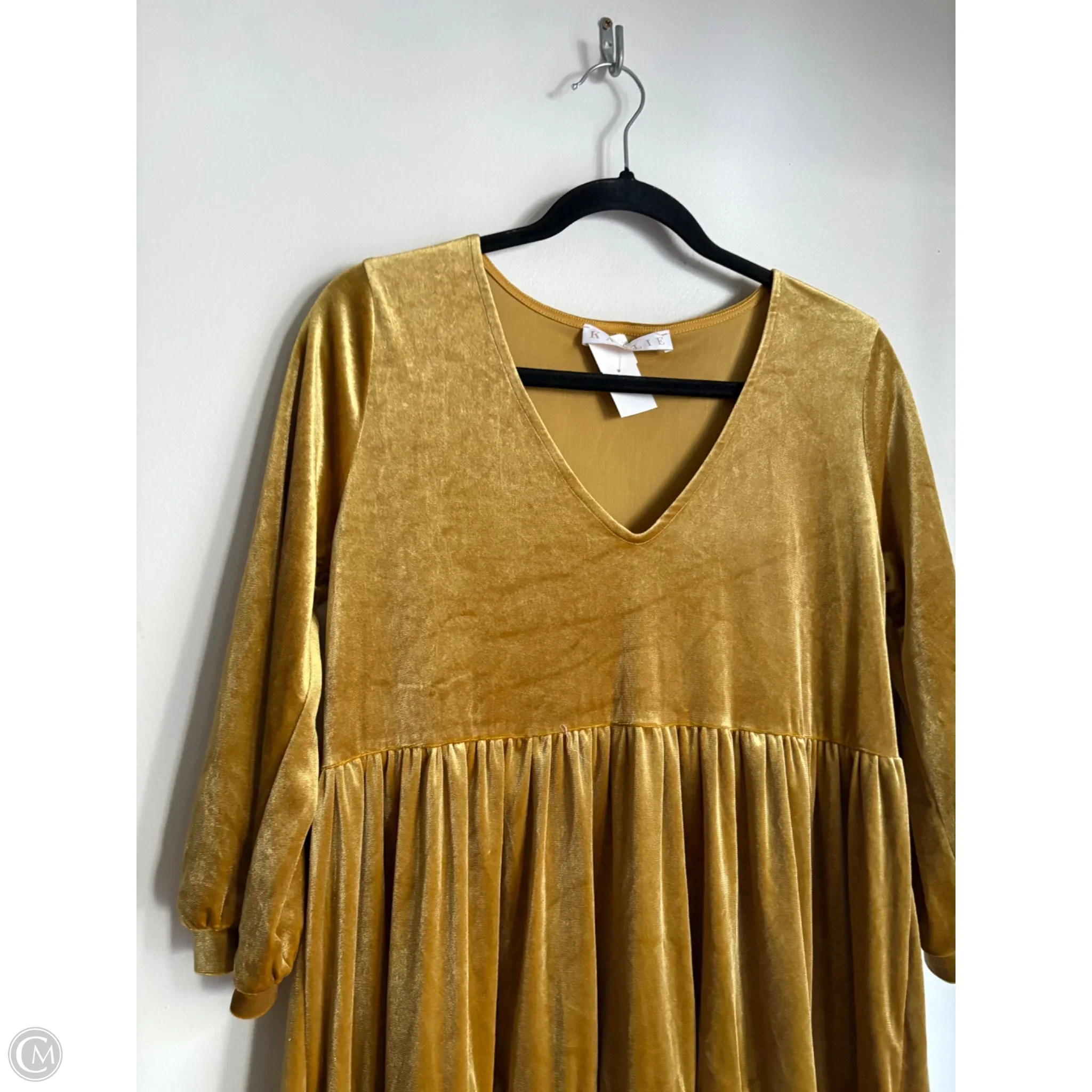 Dress Casual Midi By Karlie In Gold, Size: S - Image 3