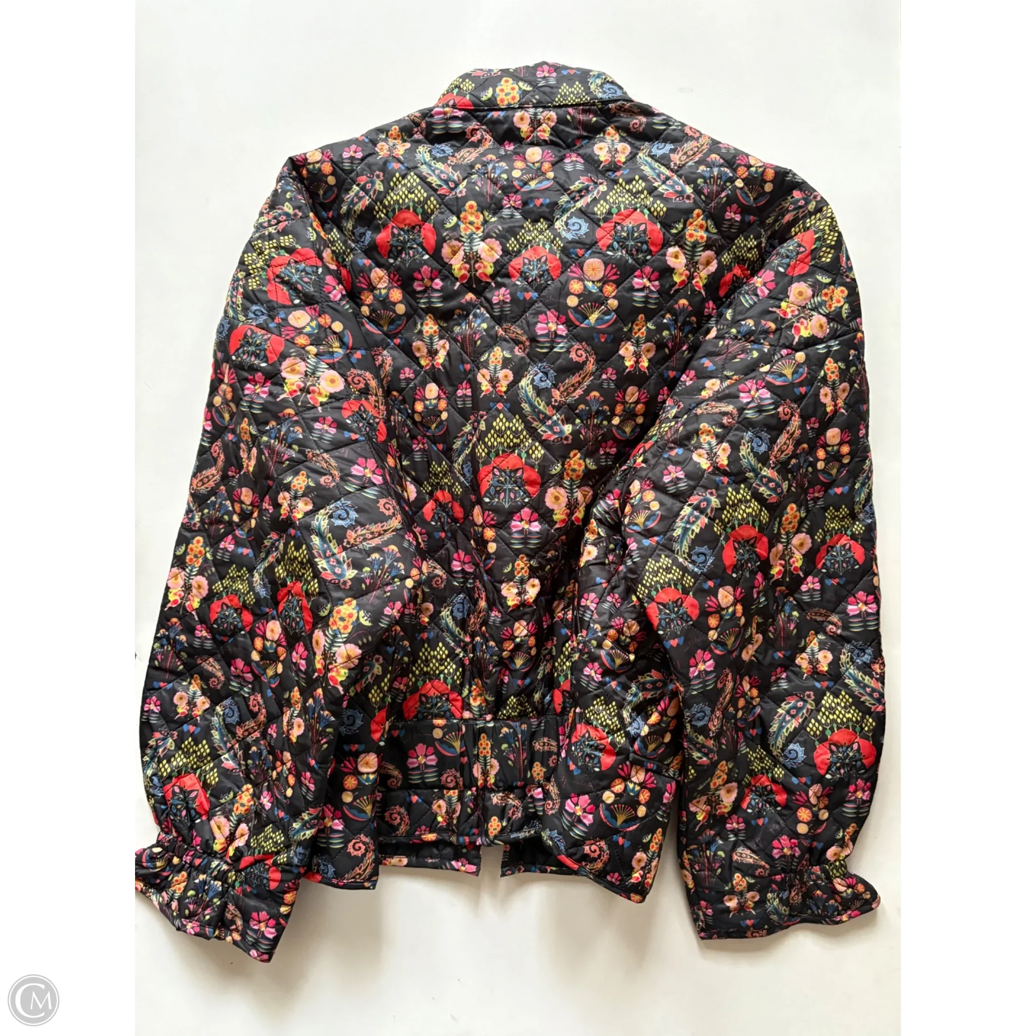 Jacket Puffer & Quilted By Emily In Floral Print, Size: M - Image 2