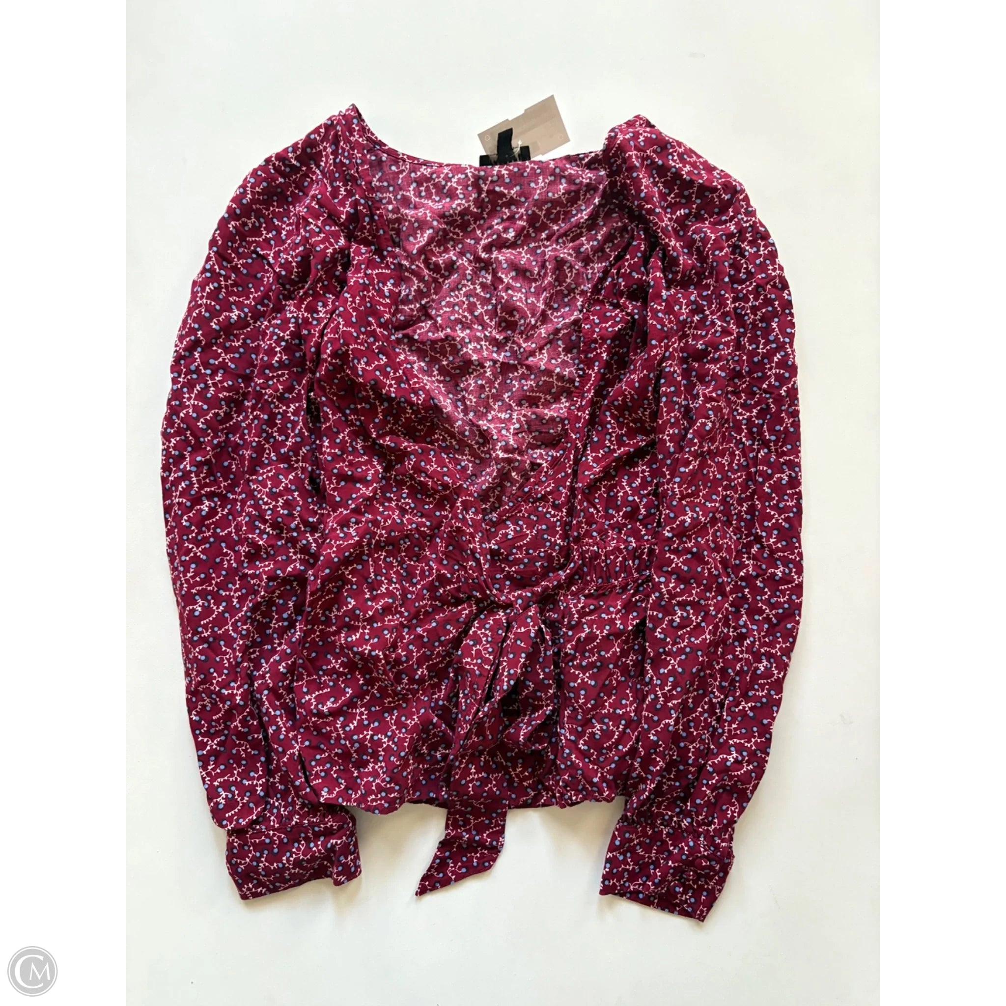 Top Long Sleeve By Talbots In Maroon, Size: Mp - Image 1