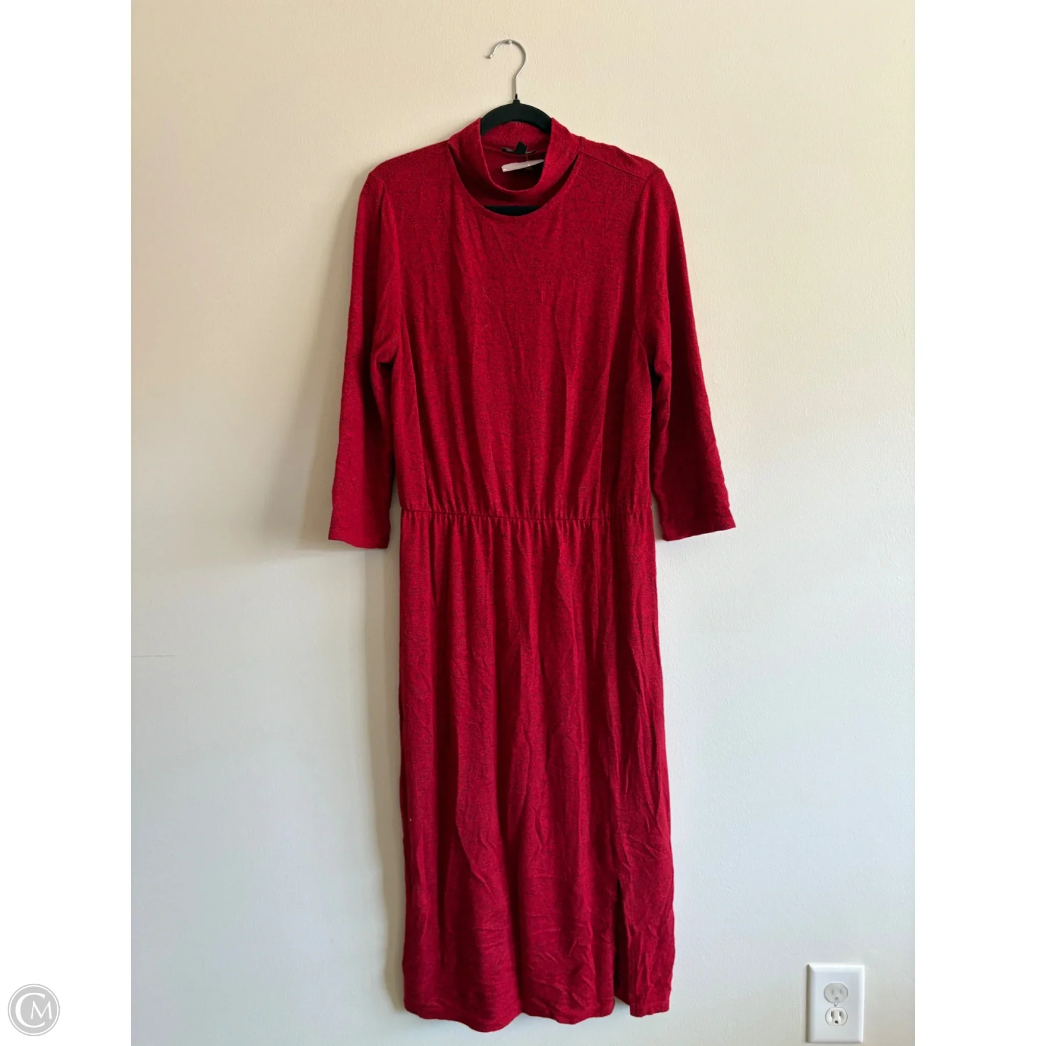 Dress Casual Midi By Lane Bryant In Red, Size: L - Image 1