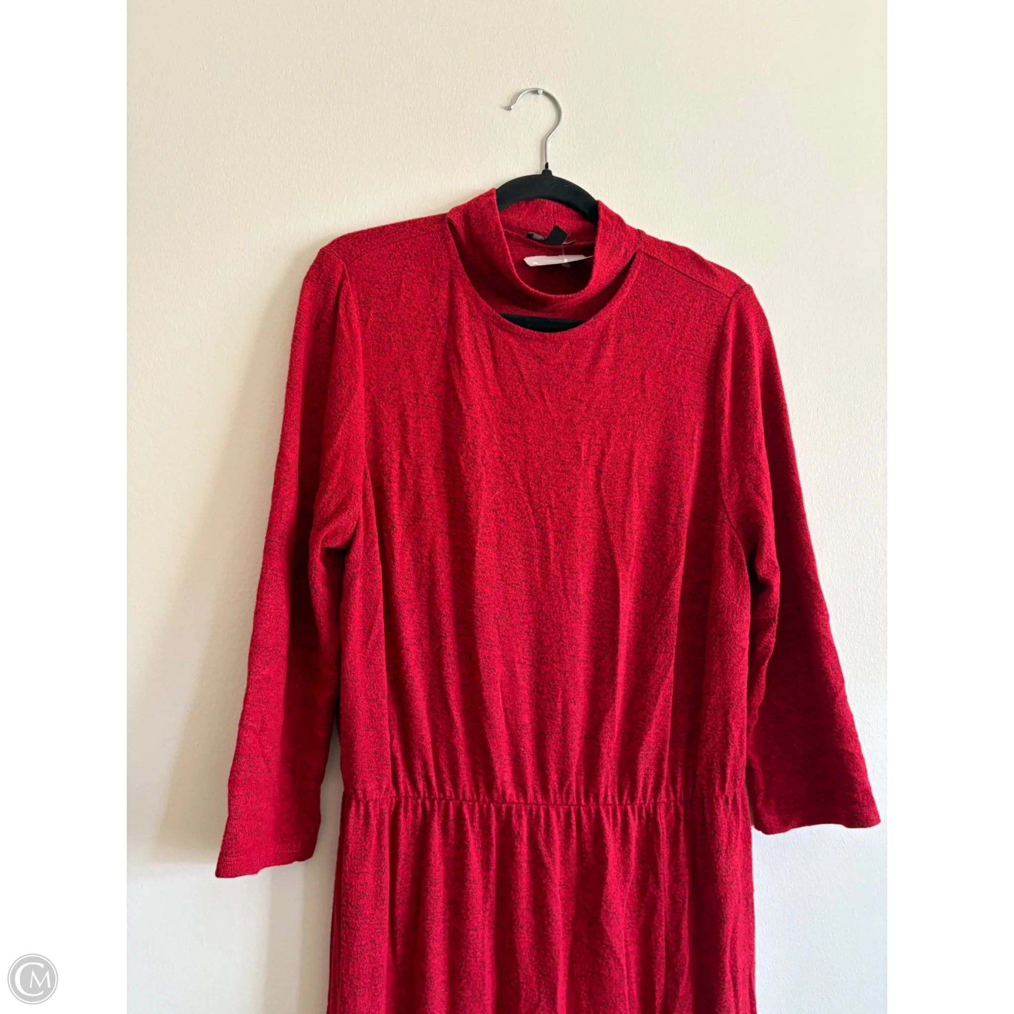 Dress Casual Midi By Lane Bryant In Red, Size: L - Image 3