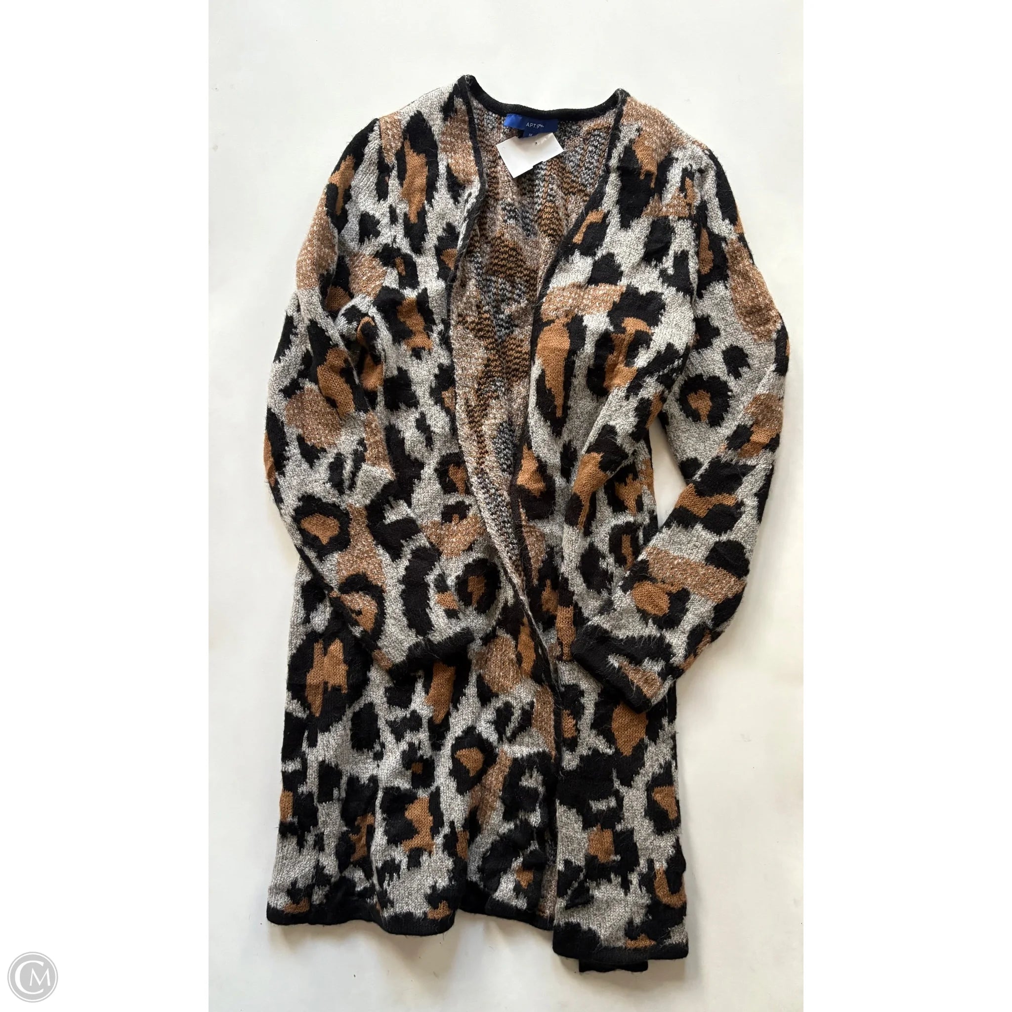 Sweater Cardigan By Apt 9 In Animal Print, Size: M - Image 1