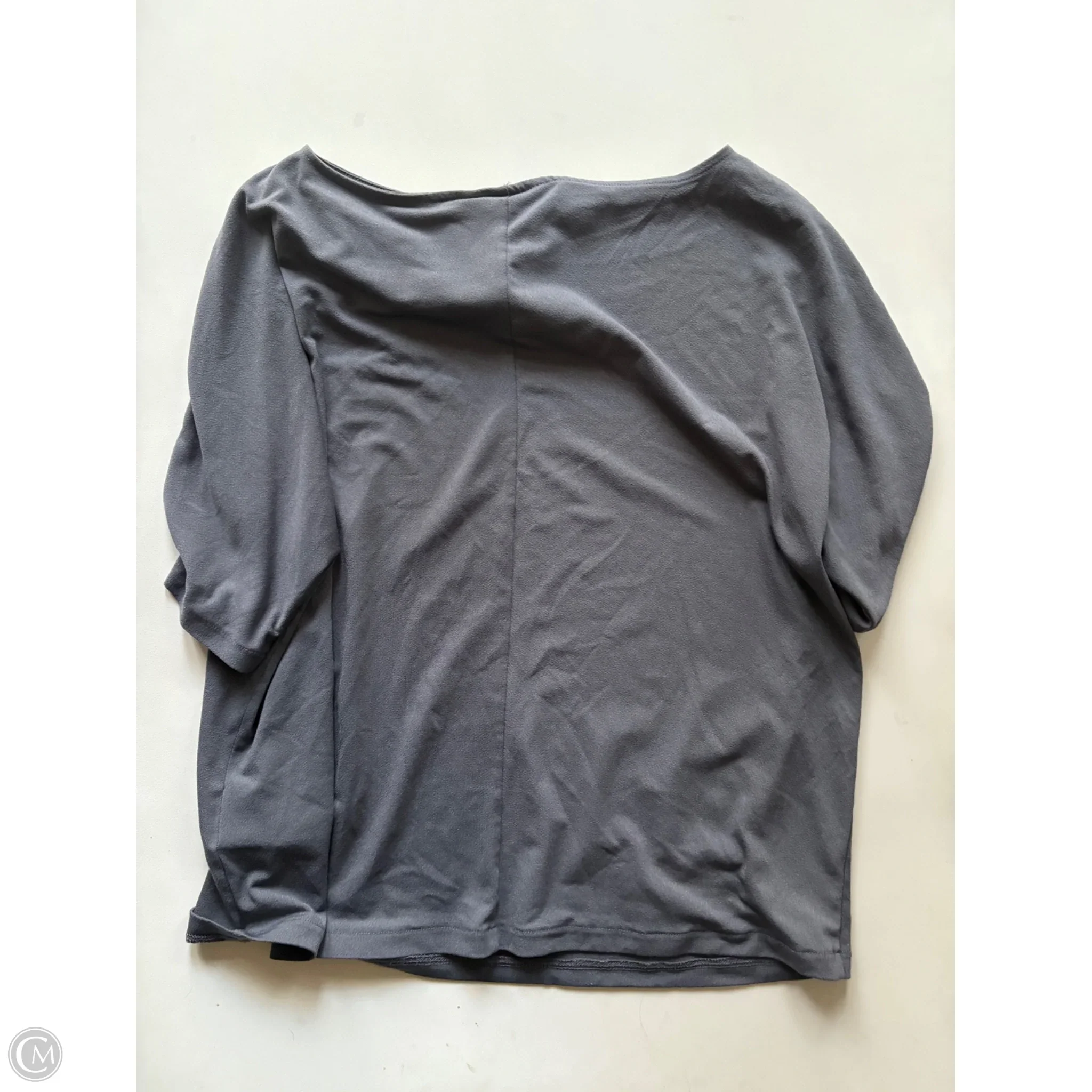 Blouse Short Sleeve By H&m In Grey, Size: S - Image 2