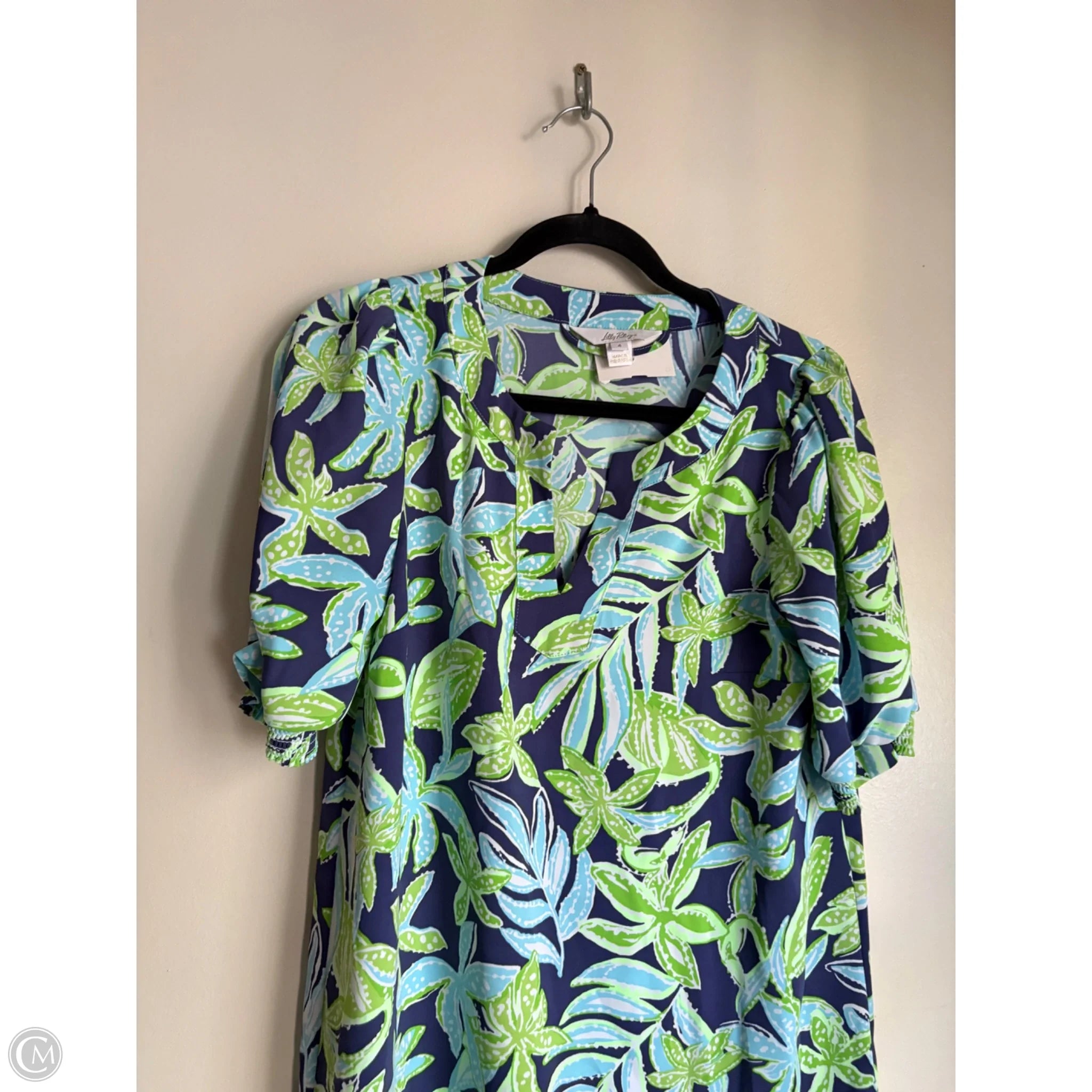 Dress Designer By Lilly Pulitzer In Blue & Green, Size: 4 - Image 3