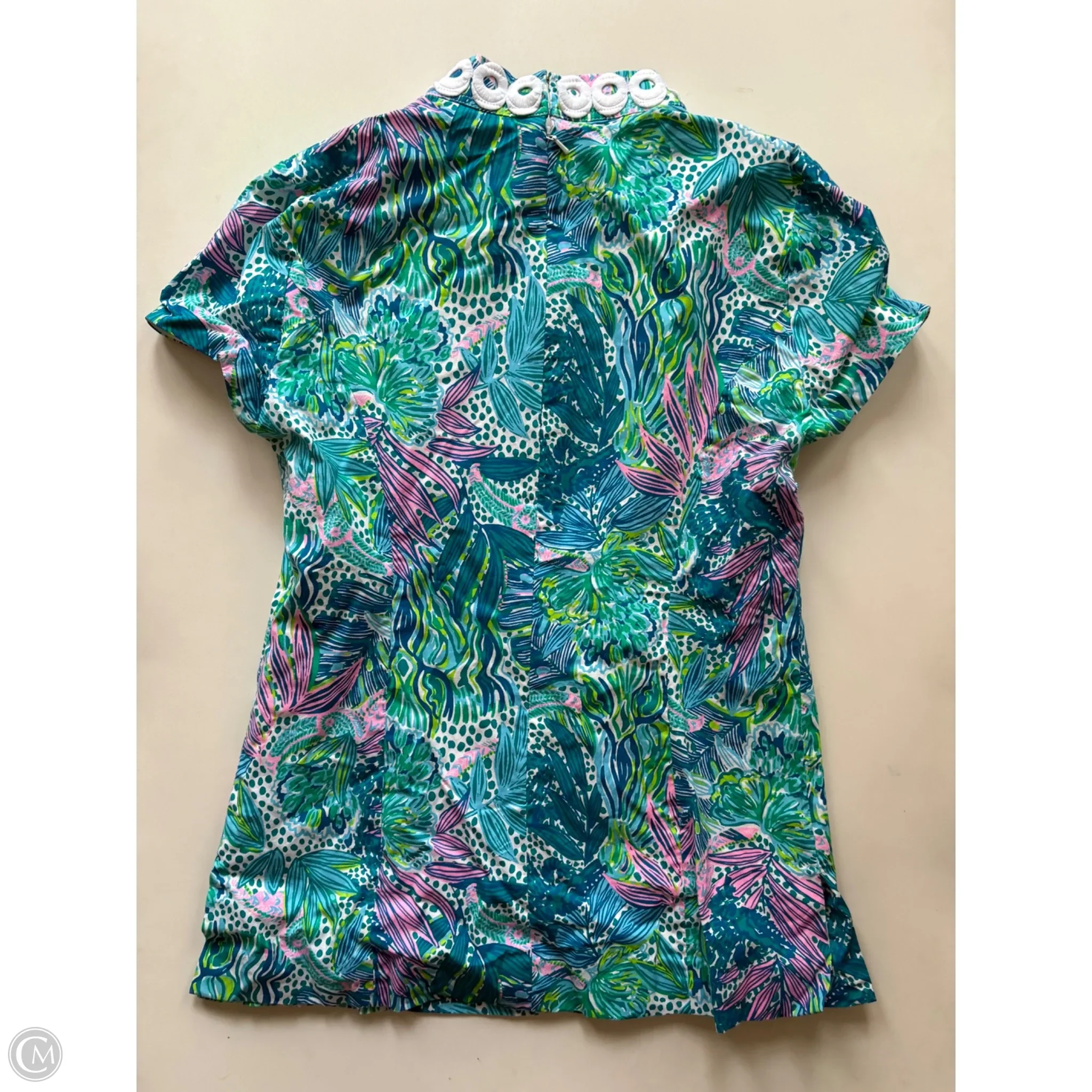 Top Short Sleeve Designer By Lilly Pulitzer In Multi-colored, Size: 4 - Image 2