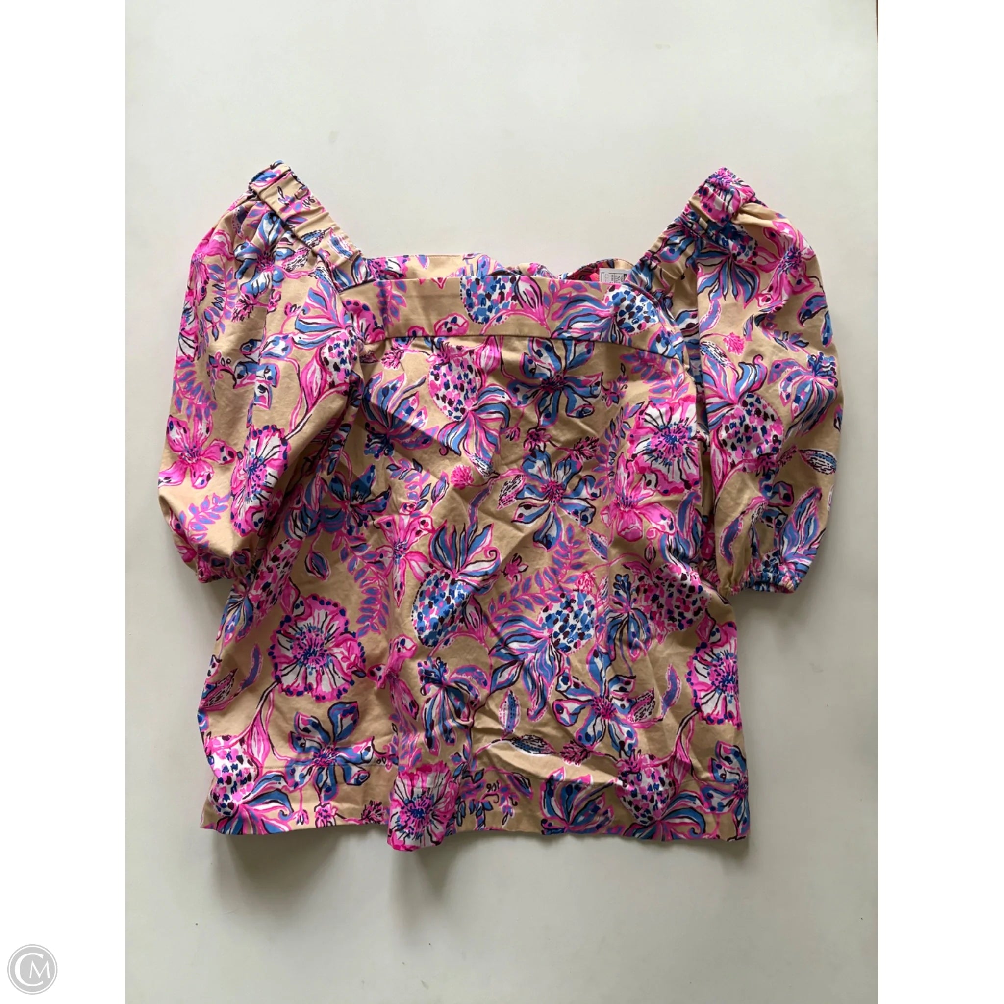 Top Short Sleeve Designer By Lilly Pulitzer In Multi-colored, Size: 2 - Image 1