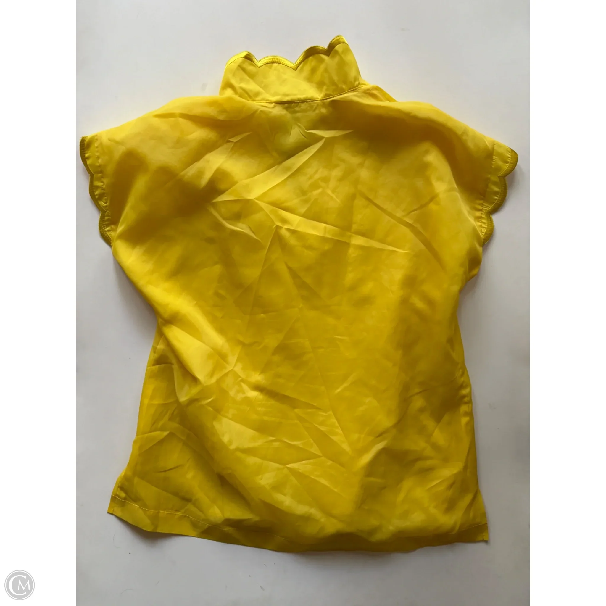 Blouse Short Sleeve By Emily Mcarther In Yellow, Size: Xs - Image 2
