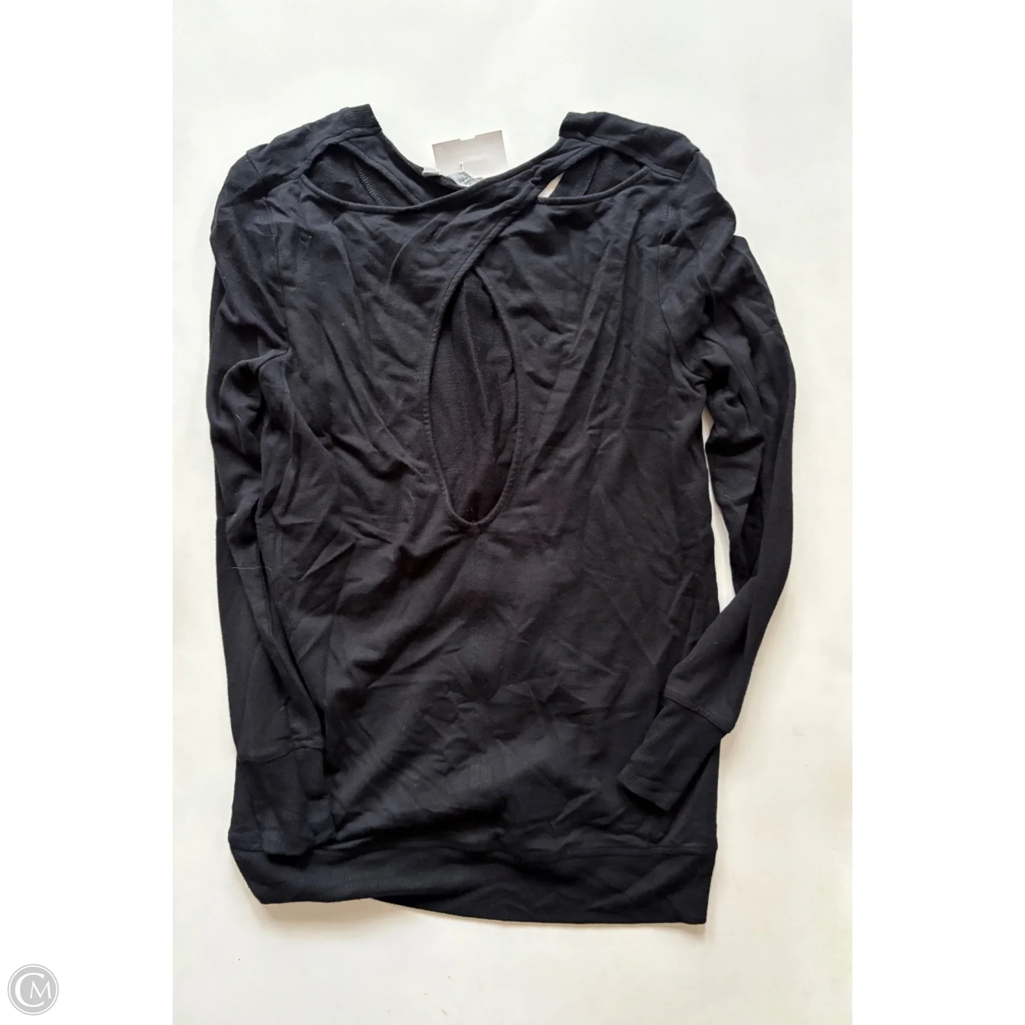 Athletic Top Long Sleeve Crewneck By Athleta In Black, Size: Xs - Image 2