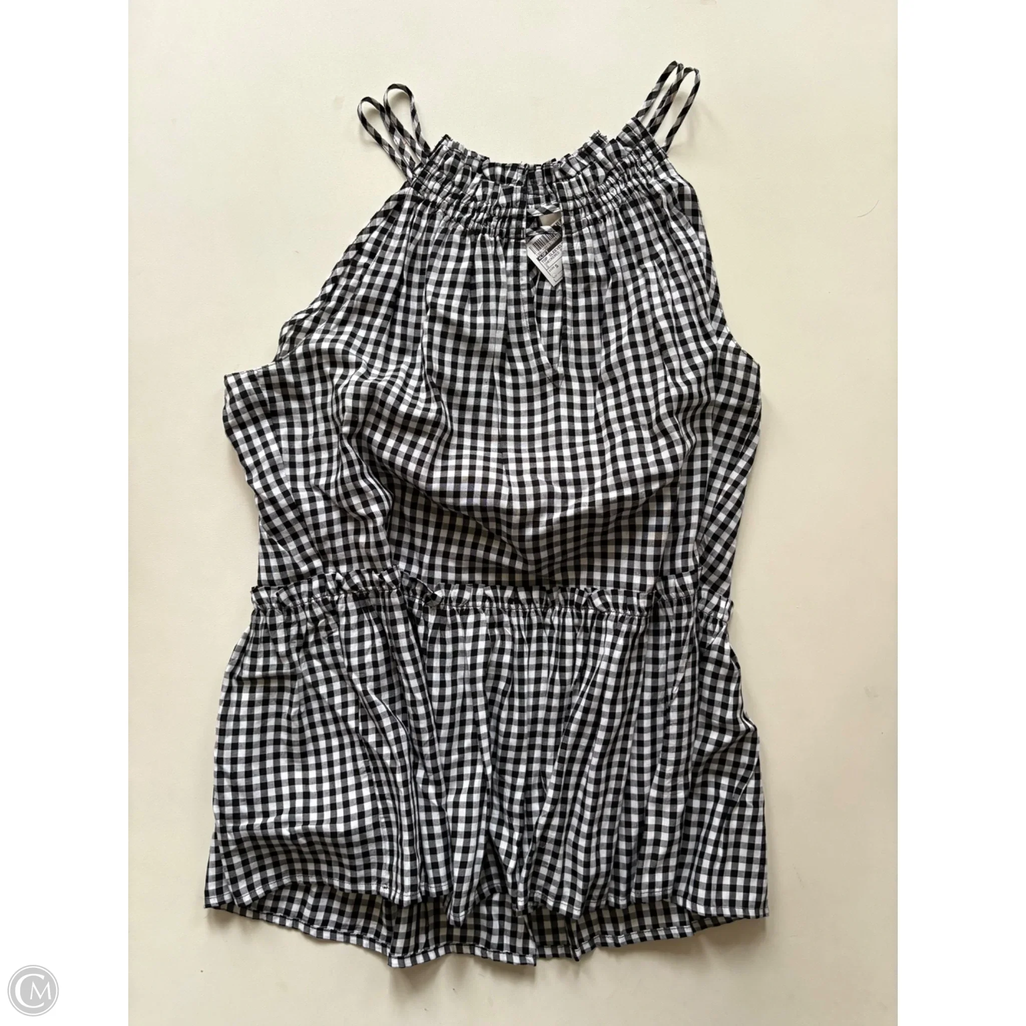 Top Sleeveless By Loft In Checkered Pattern, Size: S - Image 1