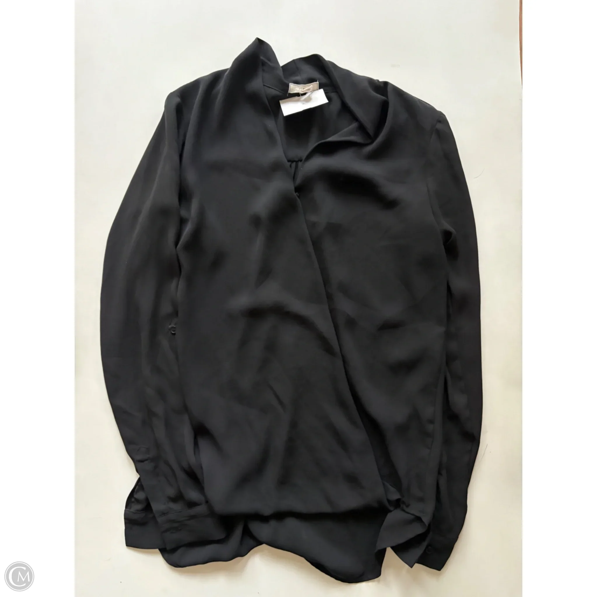 Blouse Long Sleeve By Pleione In Black, Size: Xs - Image 1