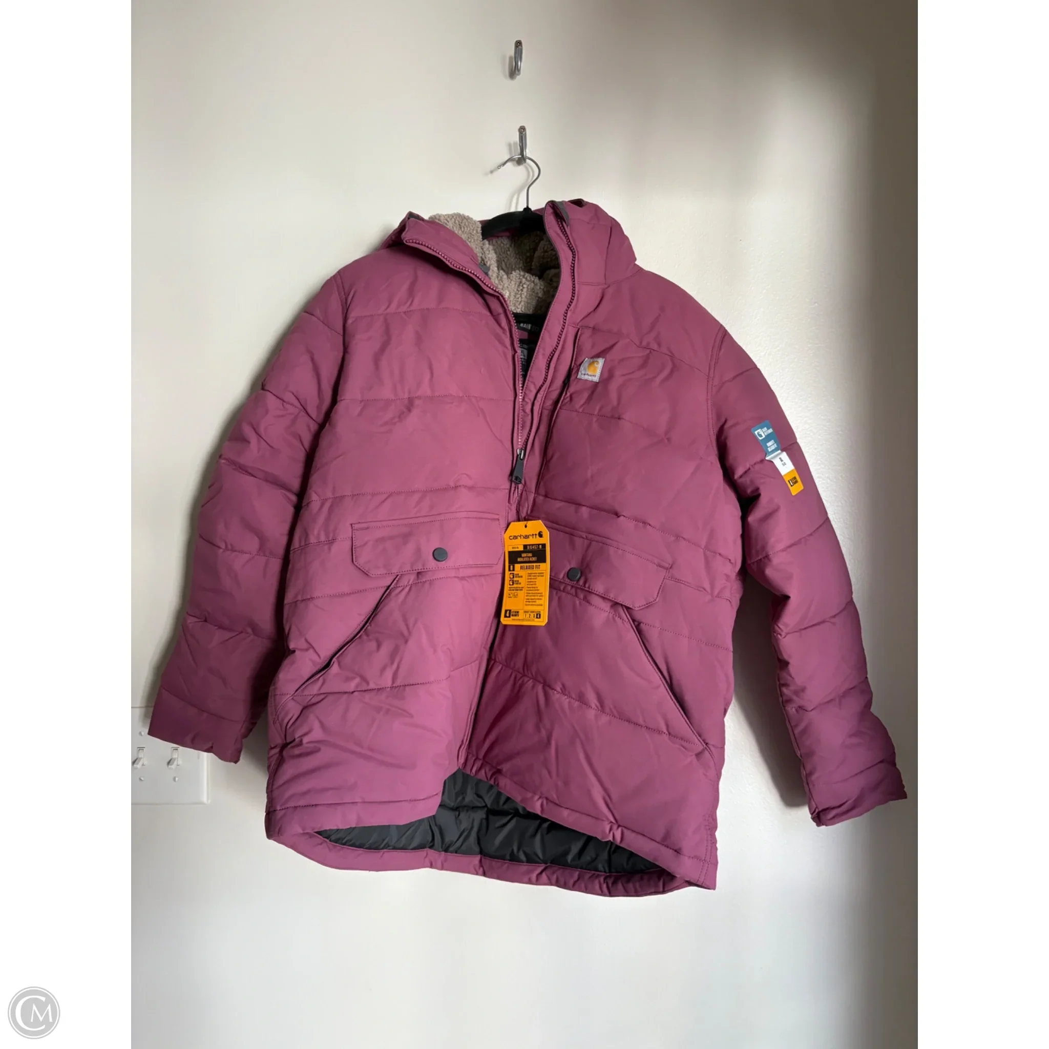 Coat Puffer & Quilted By Carhartt In Pink, Size: Xl - Image 1