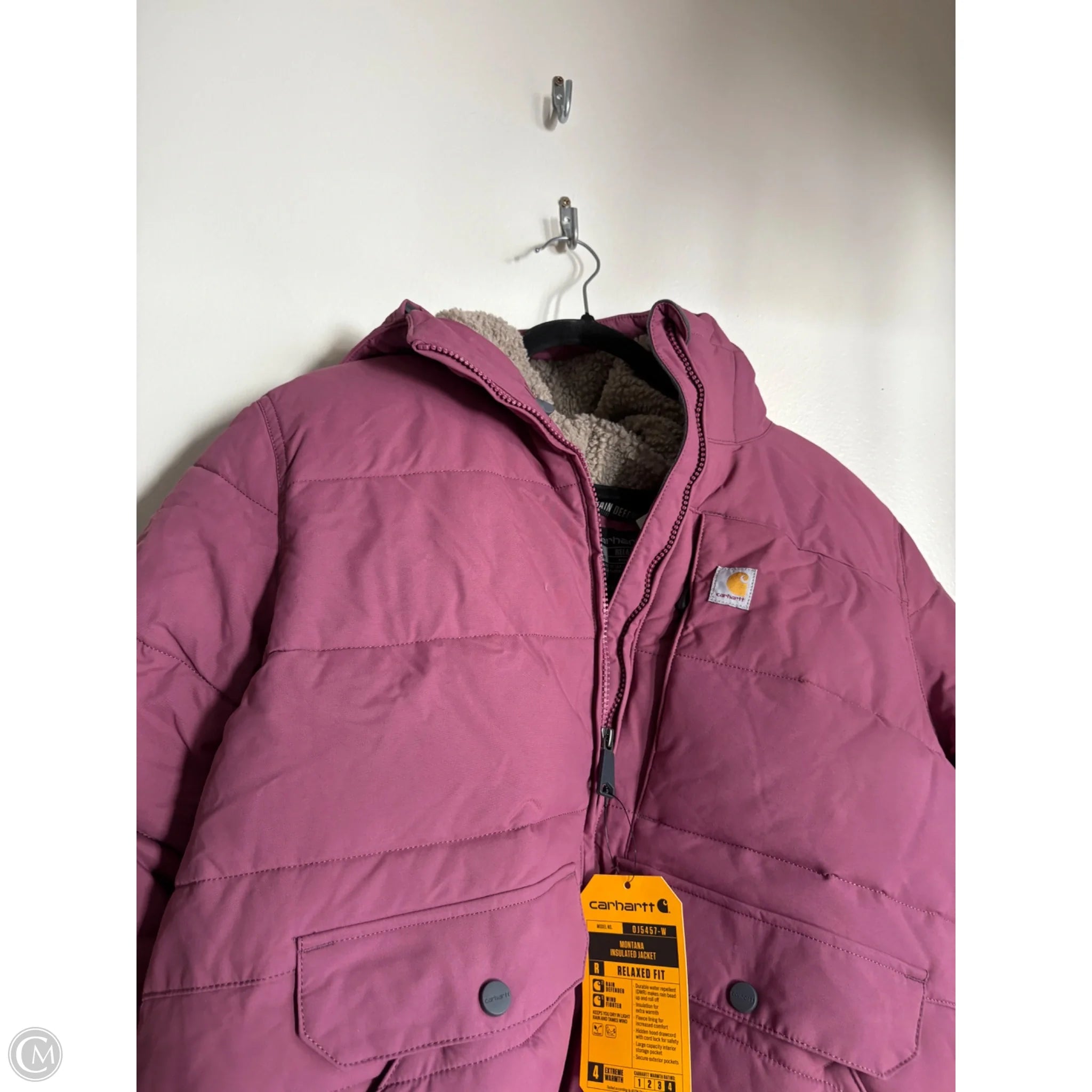 Coat Puffer & Quilted By Carhartt In Pink, Size: Xl - Image 3