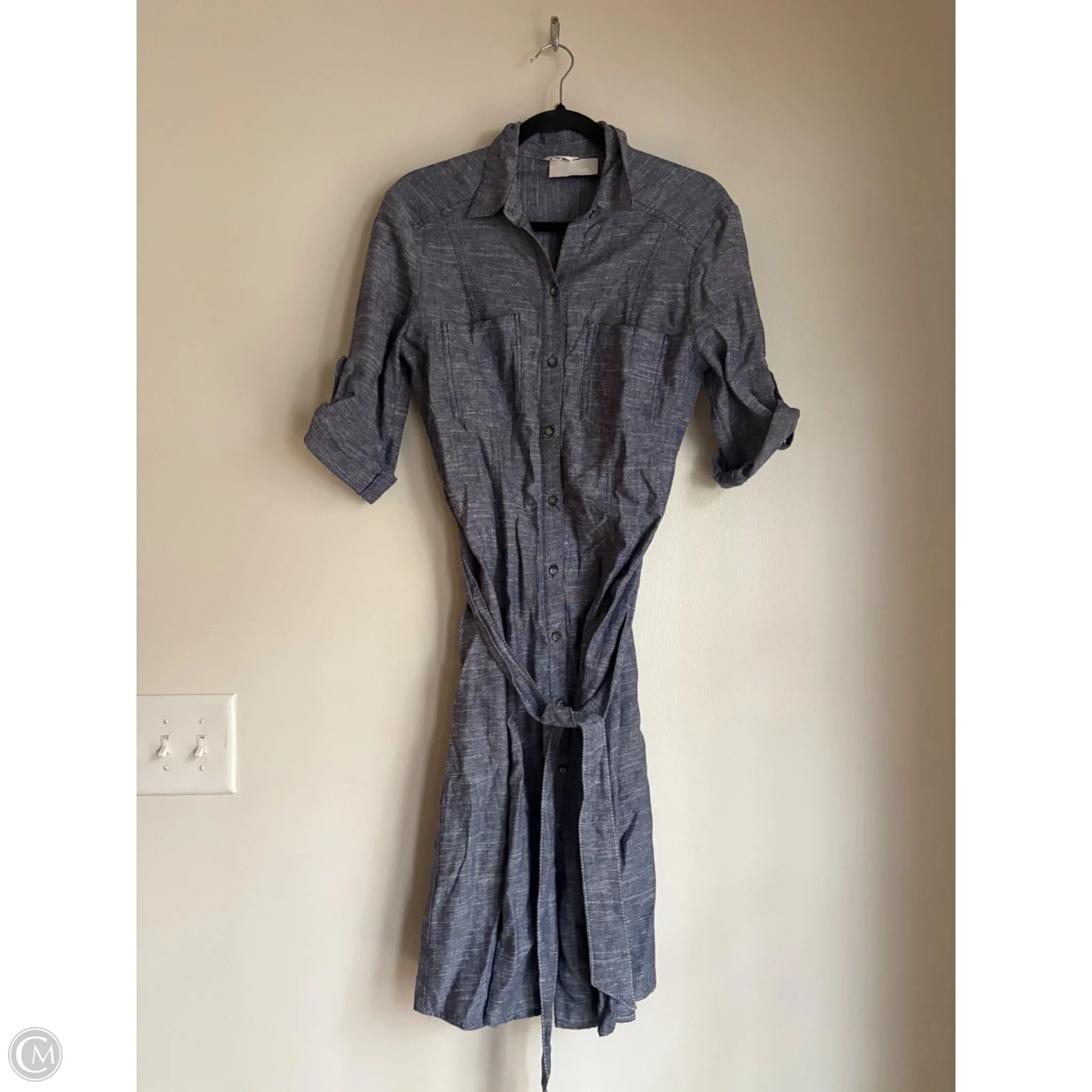Dress Casual Midi By Max Studio In Blue, Size: Xs - Image 1