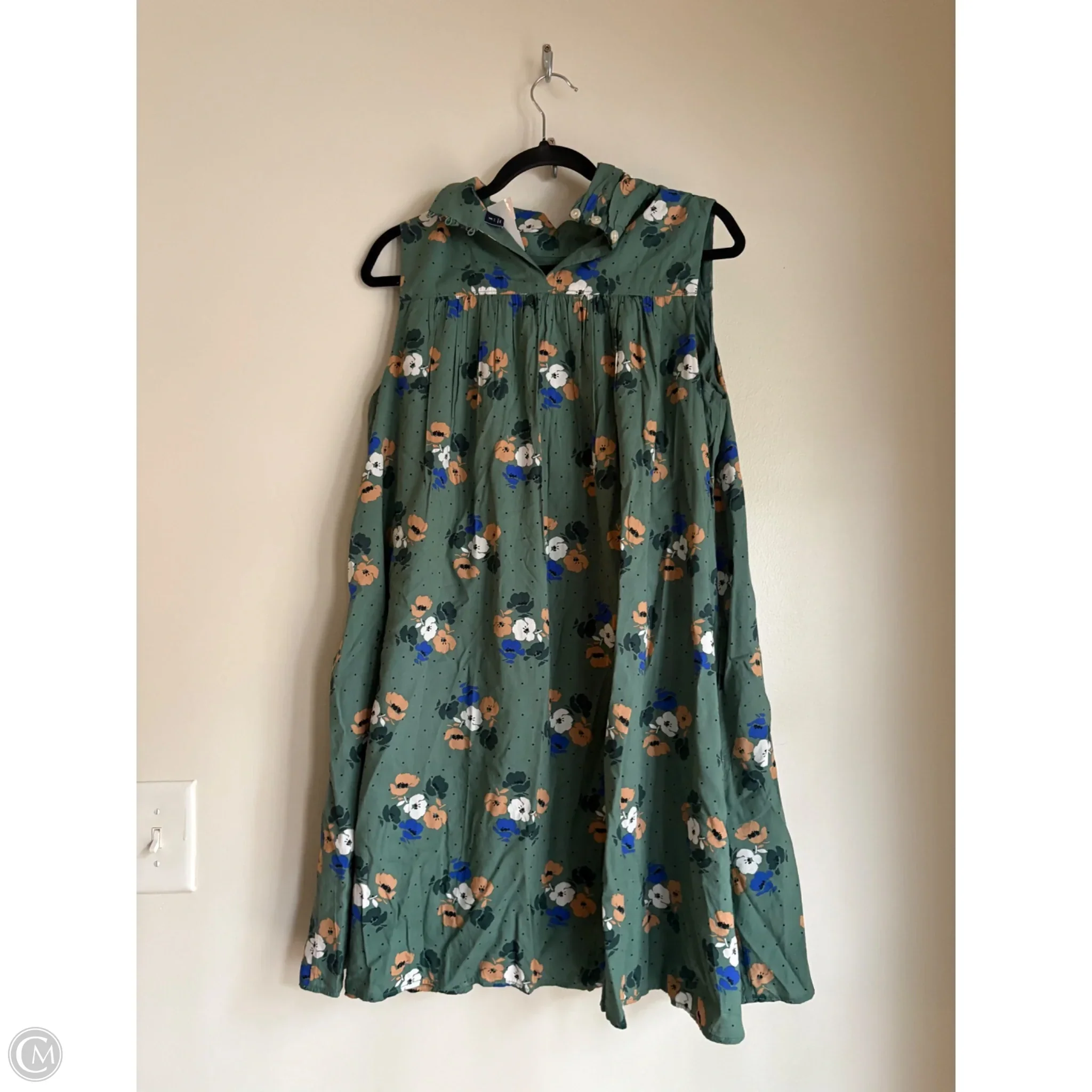 Dress Casual Midi By Lands End In Green, Size: S - Image 2