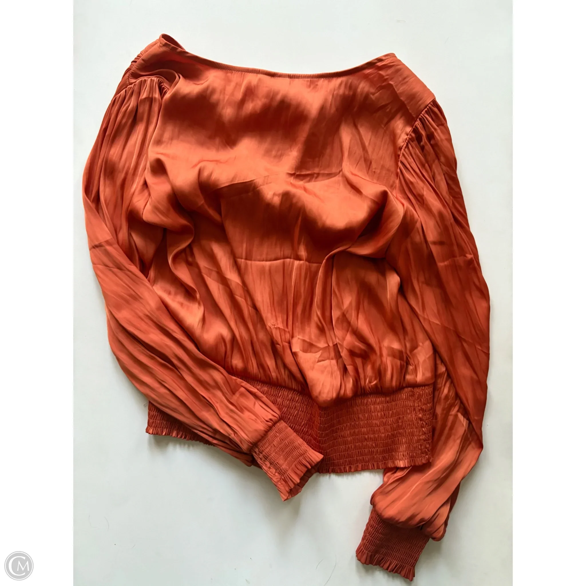 Blouse Long Sleeve By Joie In Orange, Size: L - Image 2