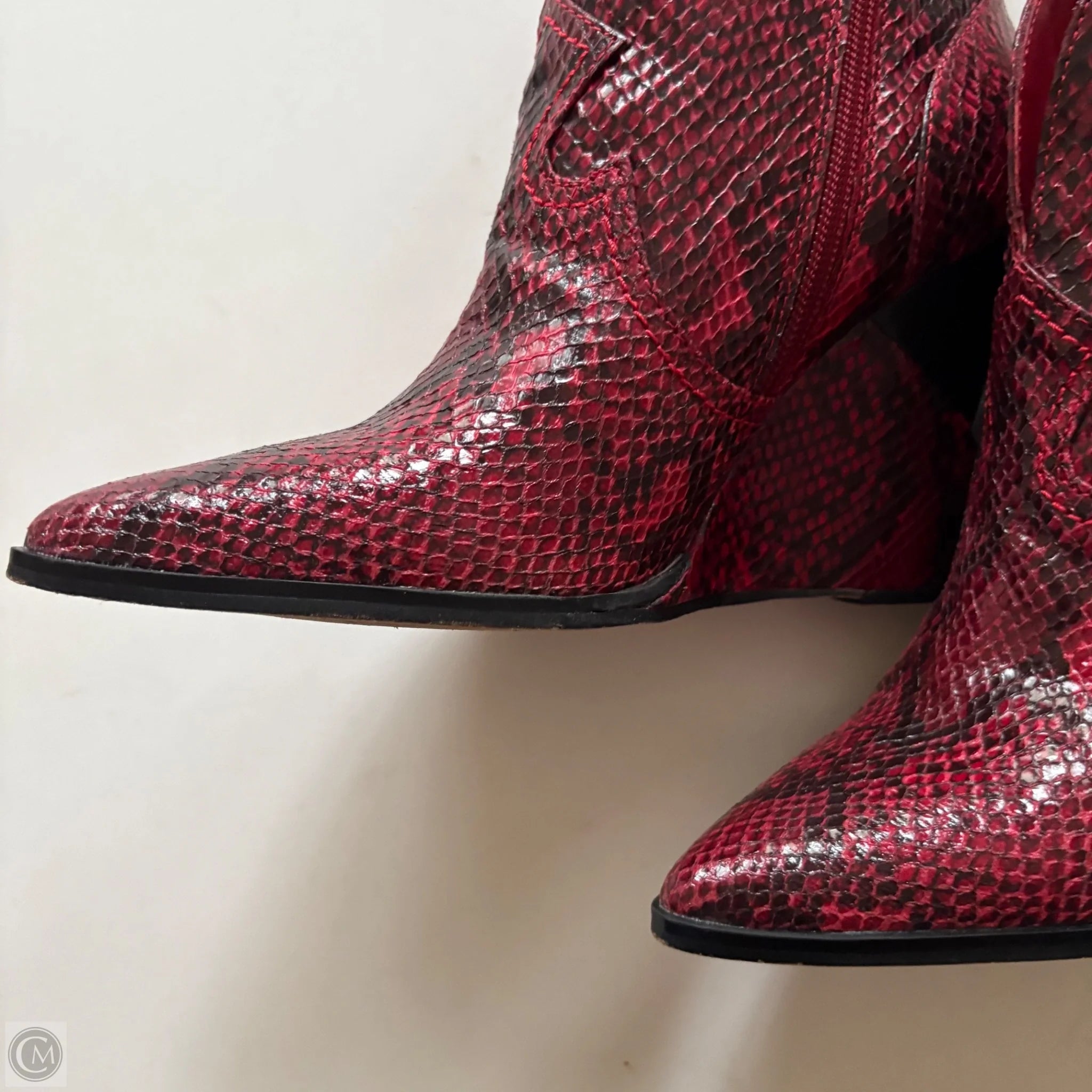 Boots Ankle Heels By Jessica Simpson In Red, Size: 6.5 - Image 2