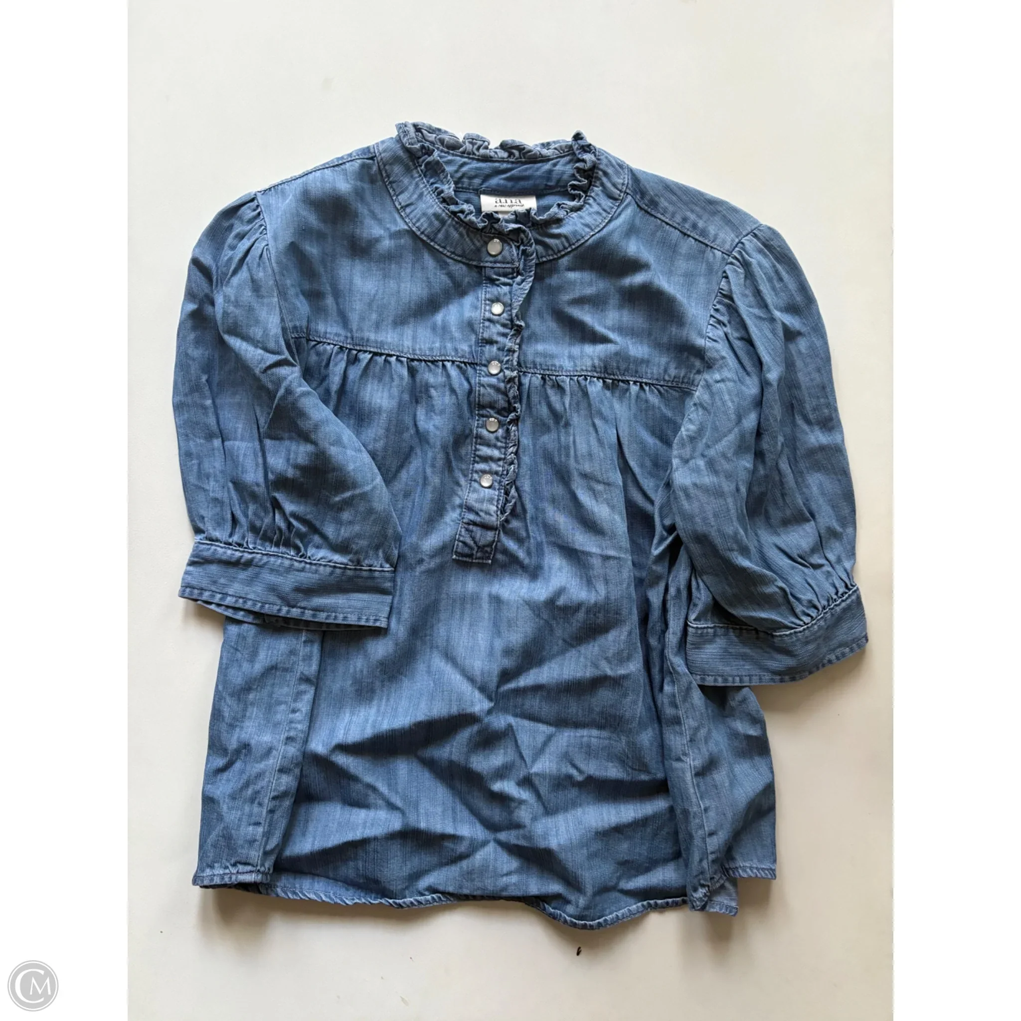 Top Short Sleeve By Ana In Blue, Size: S - Image 1
