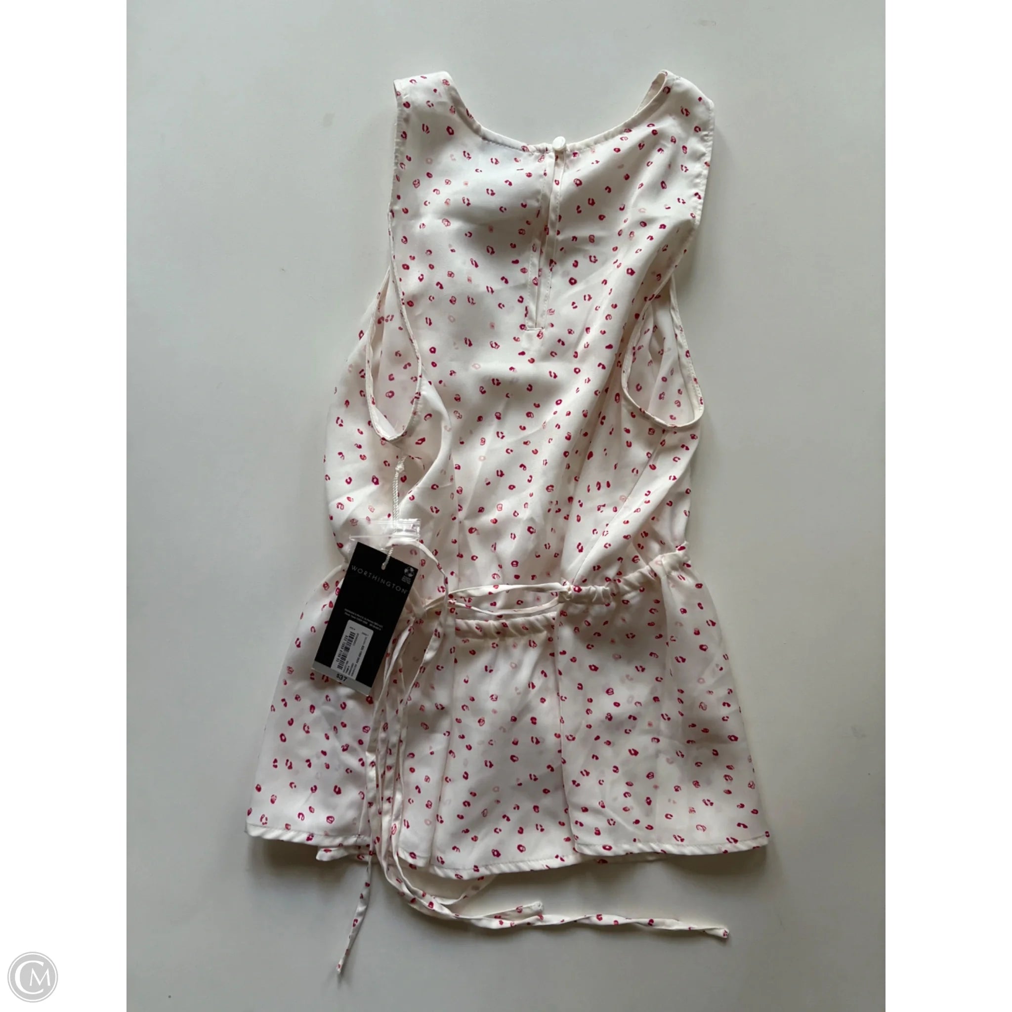 Blouse Sleeveless By Worthington In Cream, Size: Xs - Image 2