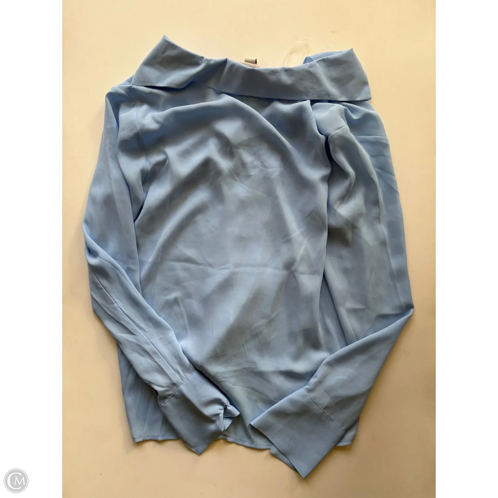 Blouse Long Sleeve By Worthington In Blue, Size: S - Image 2