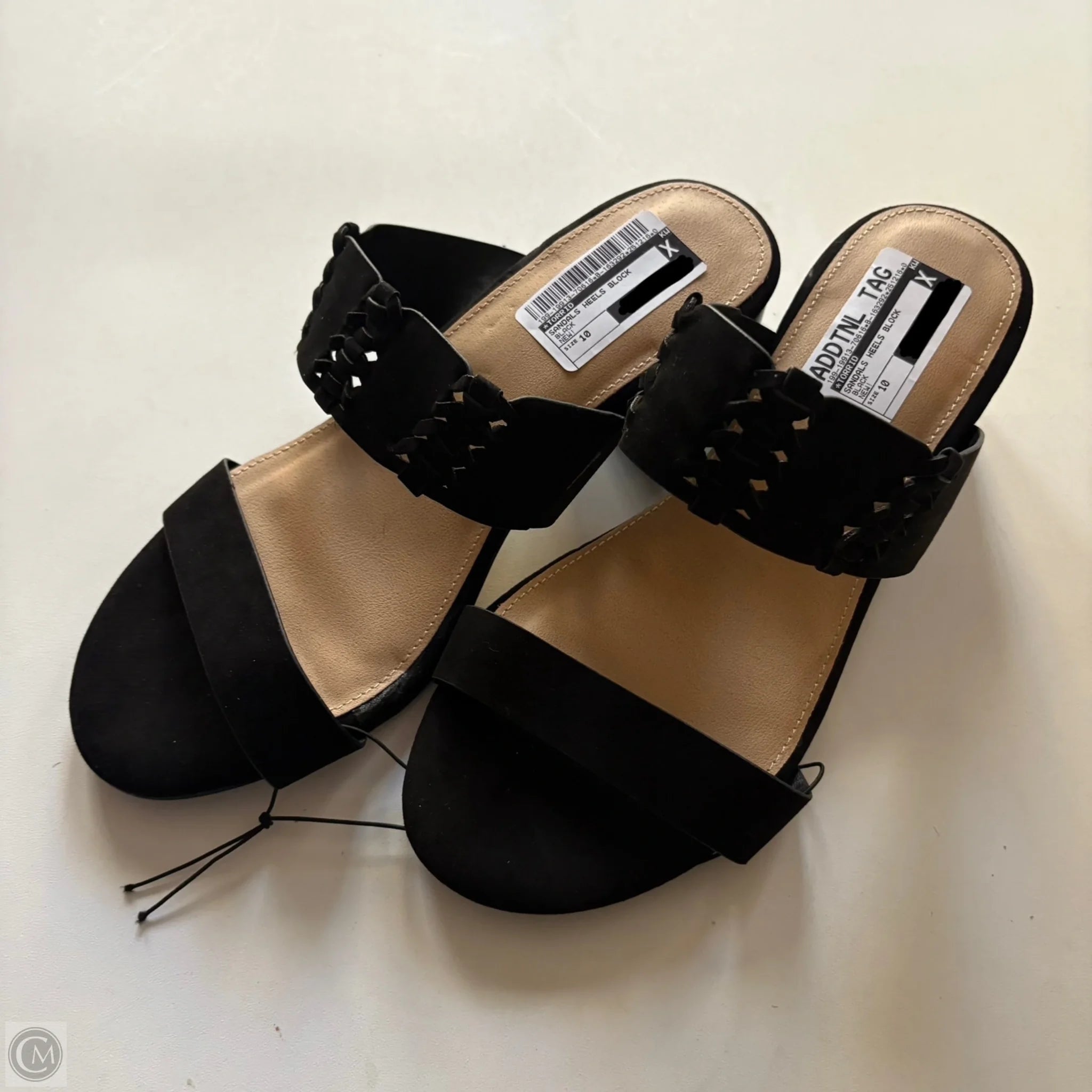 Sandals Heels Block By Torrid In Black, Size: 10 - Image 1