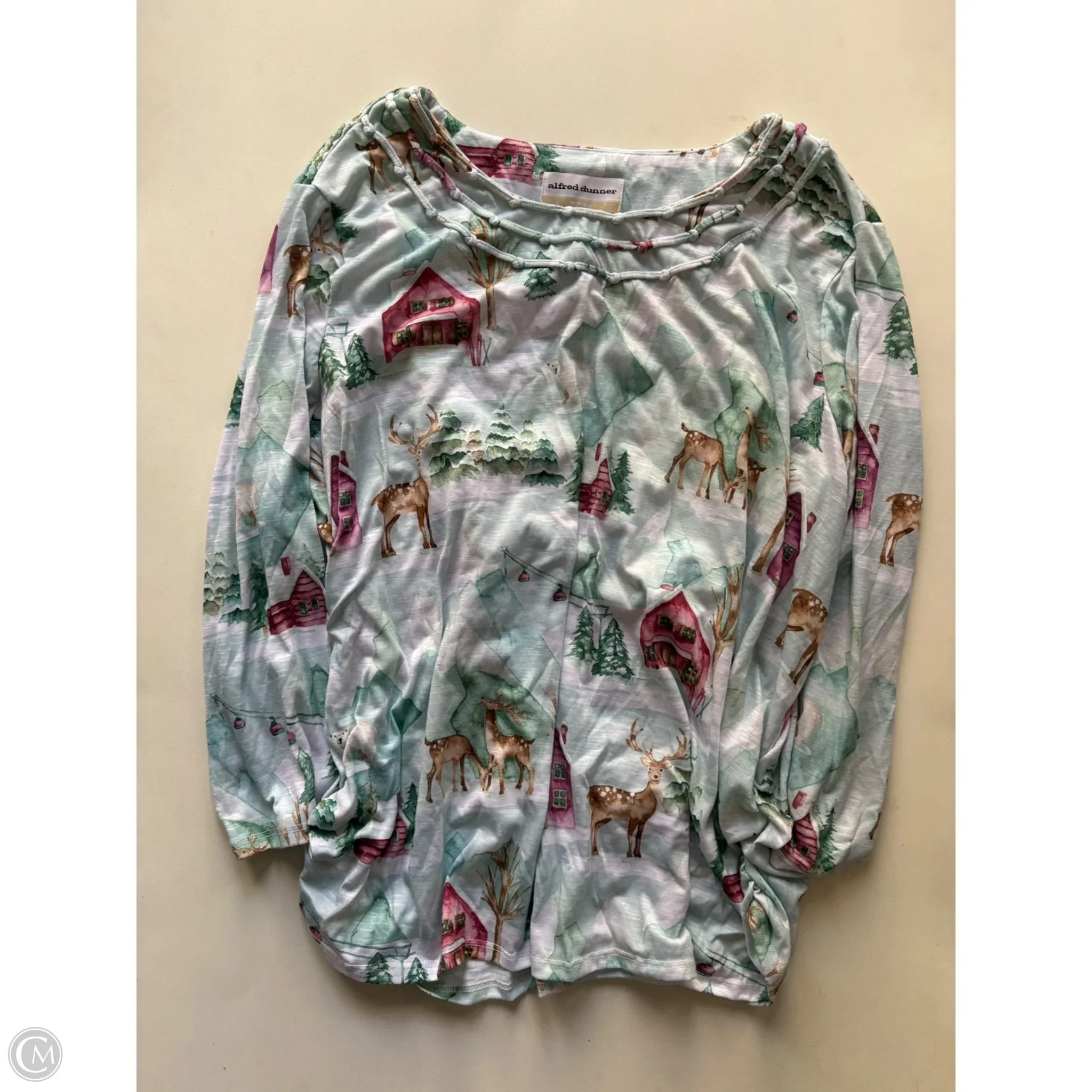 Top Short Sleeve By Alfred Dunner In Multi-colored, Size: 1x - Image 1