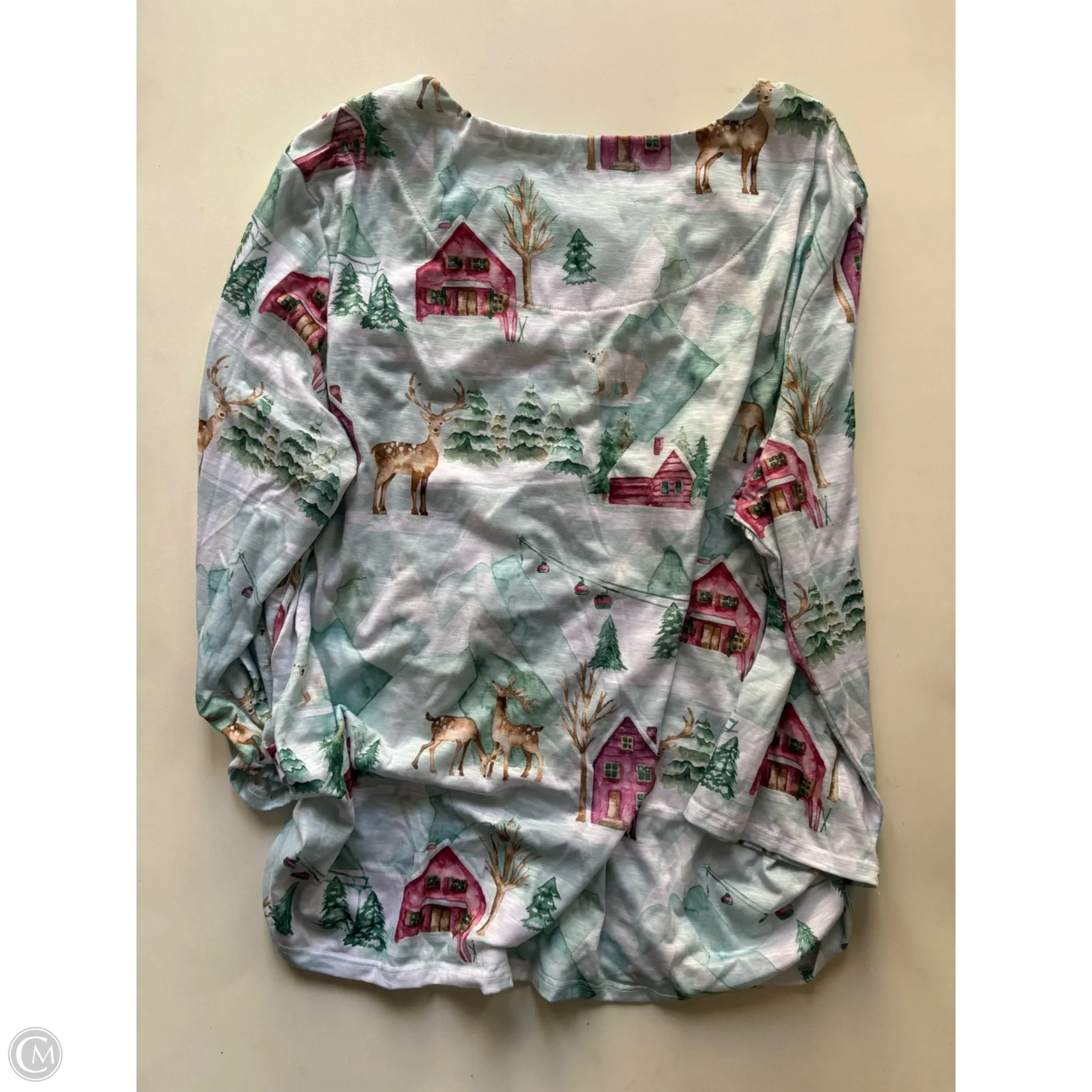 Top Short Sleeve By Alfred Dunner In Multi-colored, Size: 1x - Image 2