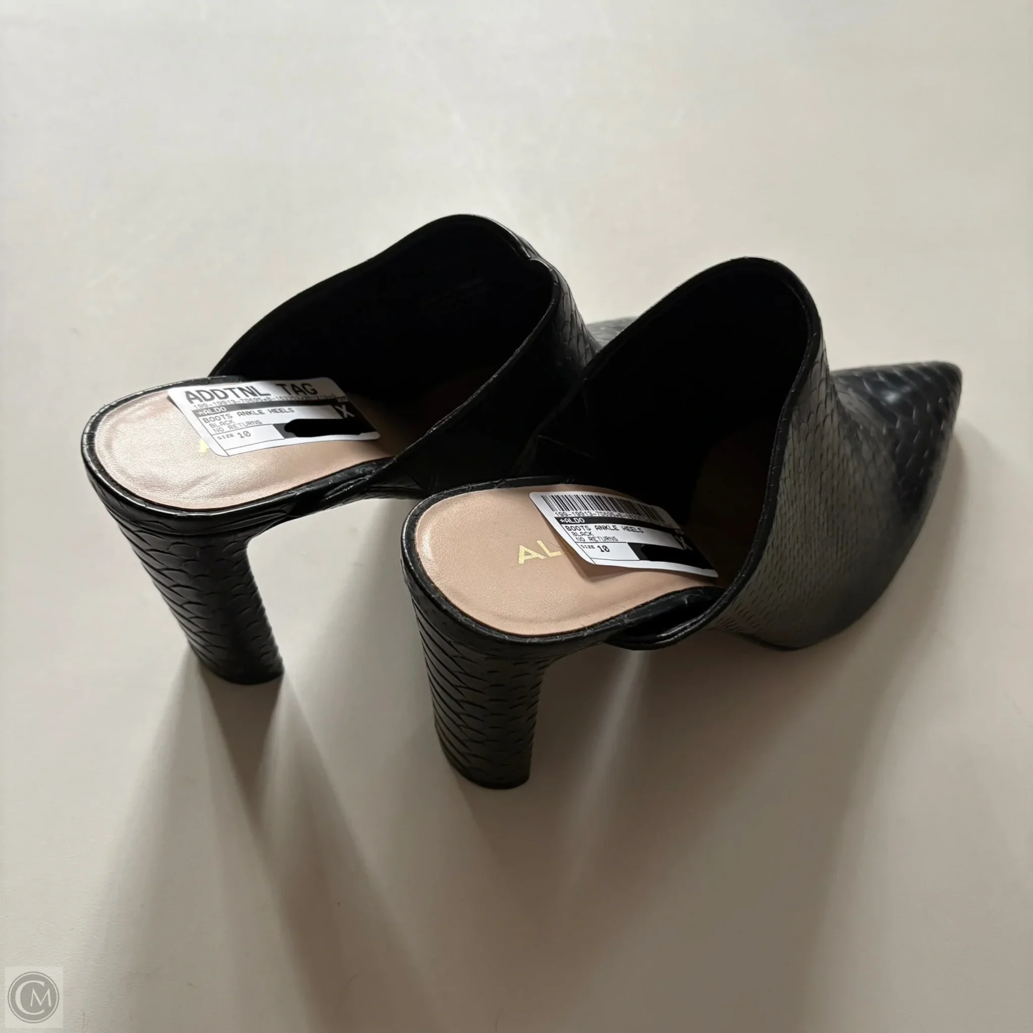 Boots Ankle Heels By Aldo In Black, Size: 10 - Image 2