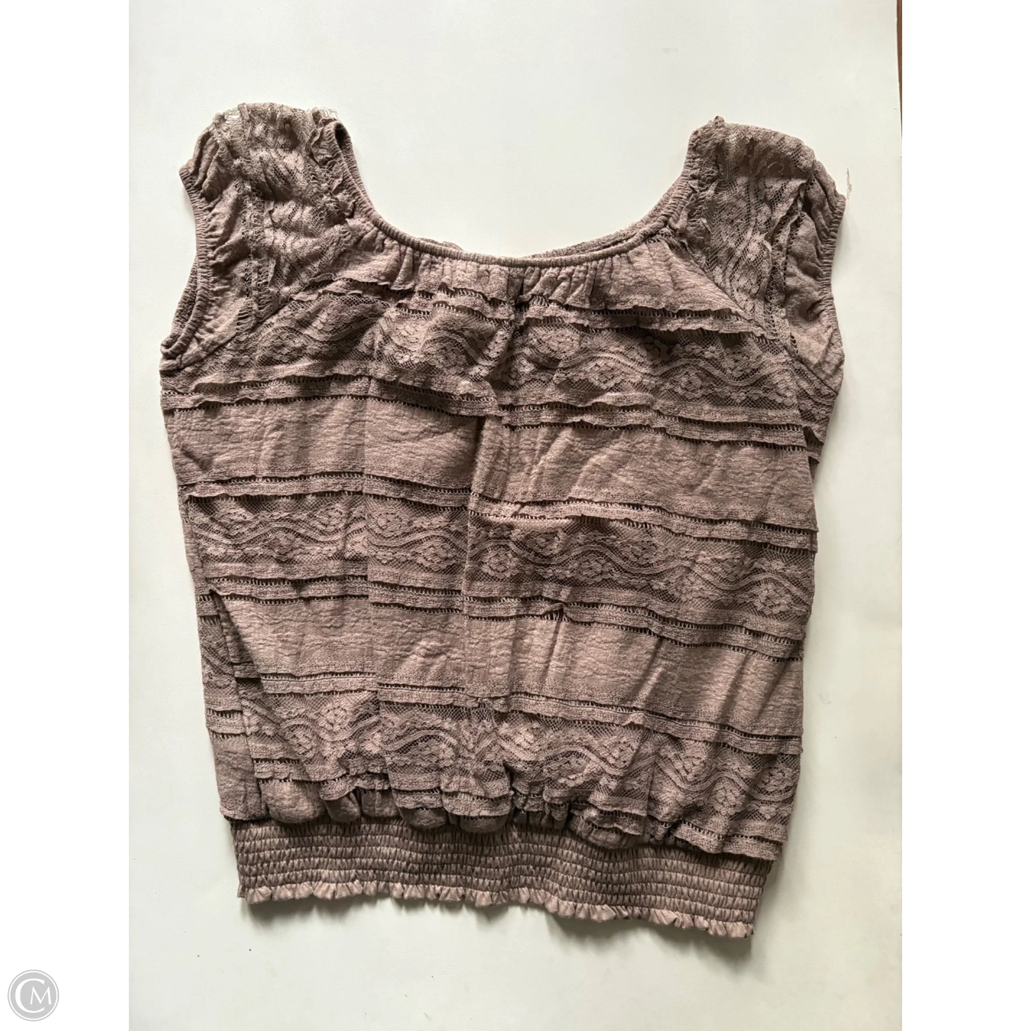 Top Short Sleeve By Clothes Mentor In Brown, Size: Xl - Image 1