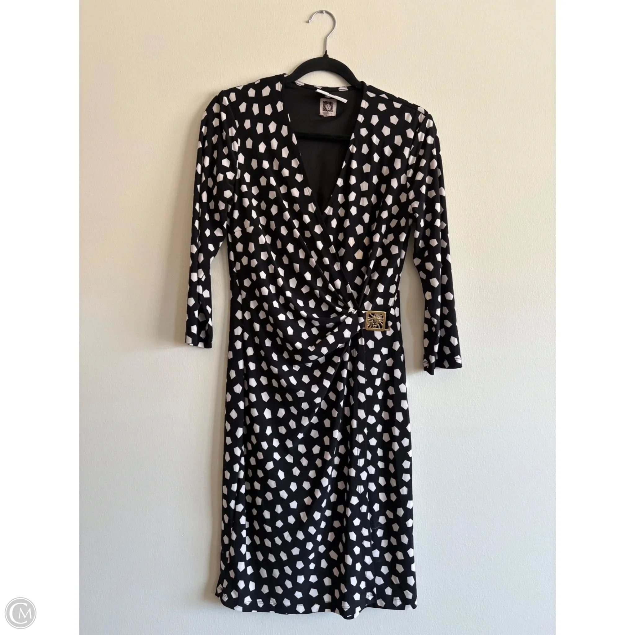 Dress Work By Anne Klein In Black & White, Size: M - Image 1