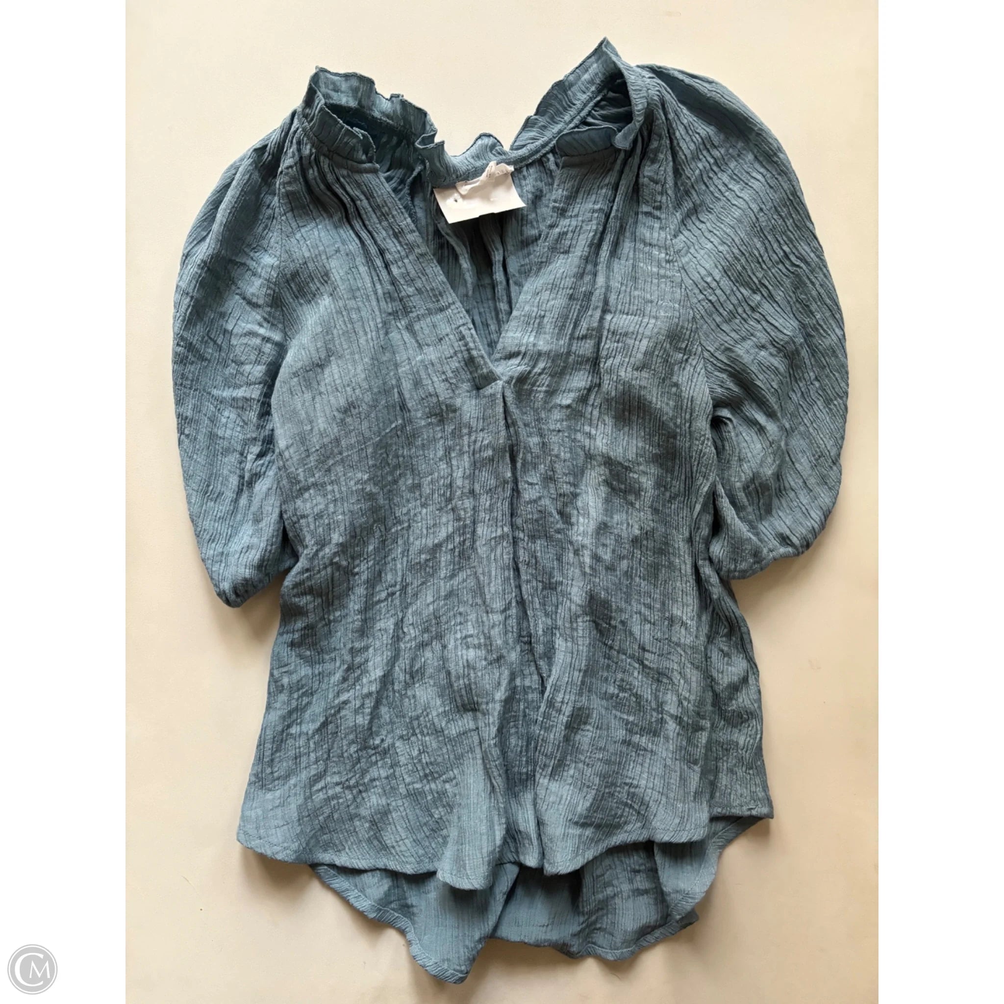 Top Short Sleeve By Blu Pepper In Blue, Size: S - Image 1