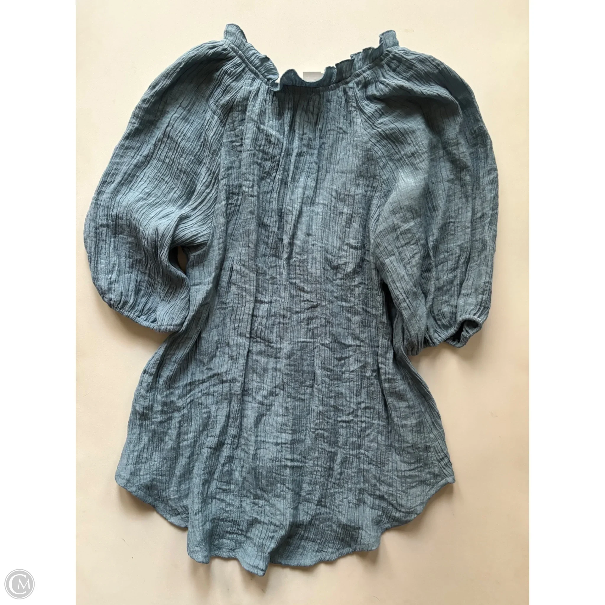 Top Short Sleeve By Blu Pepper In Blue, Size: S - Image 2