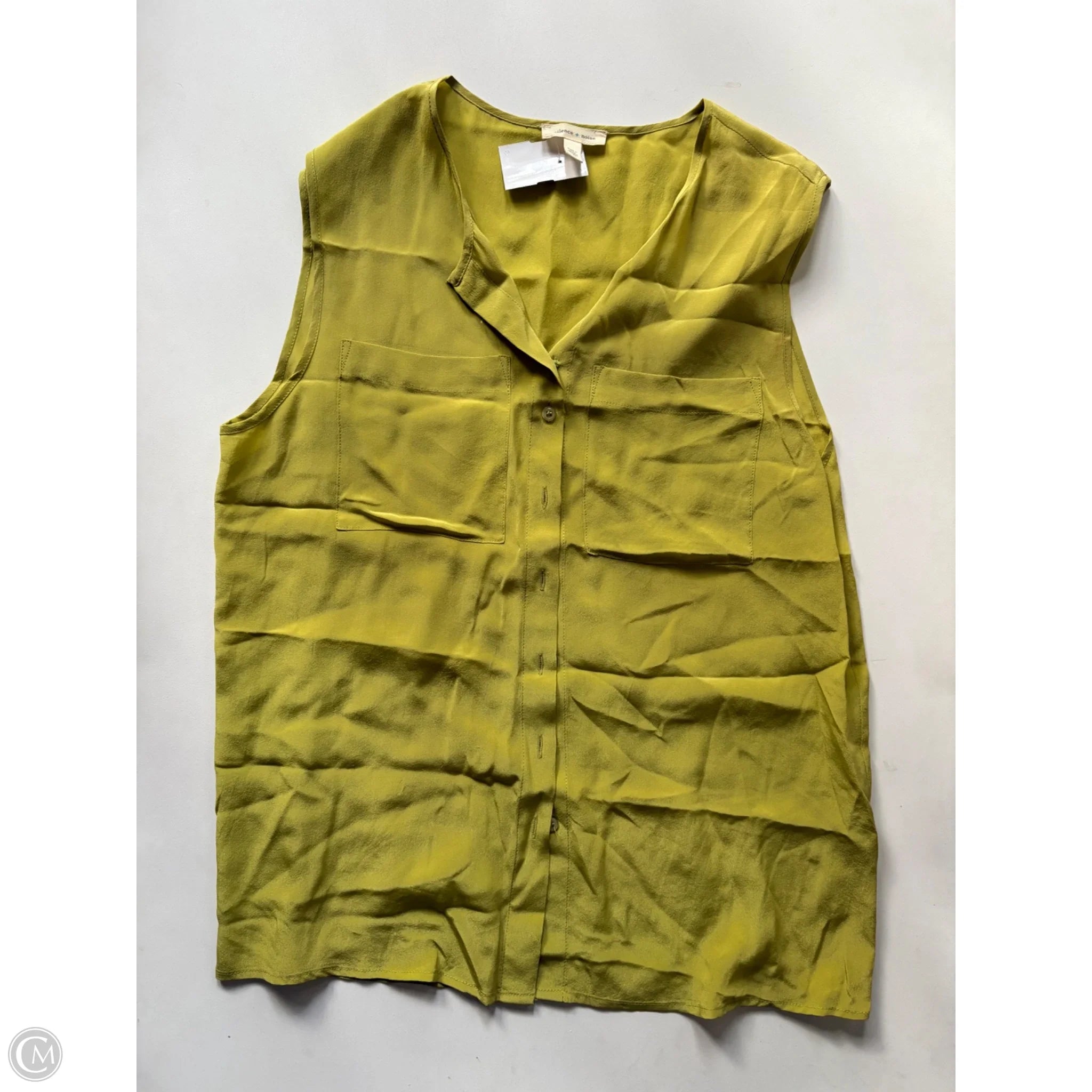 Blouse Sleeveless By Silence And Noise In Green, Size: S - Image 1