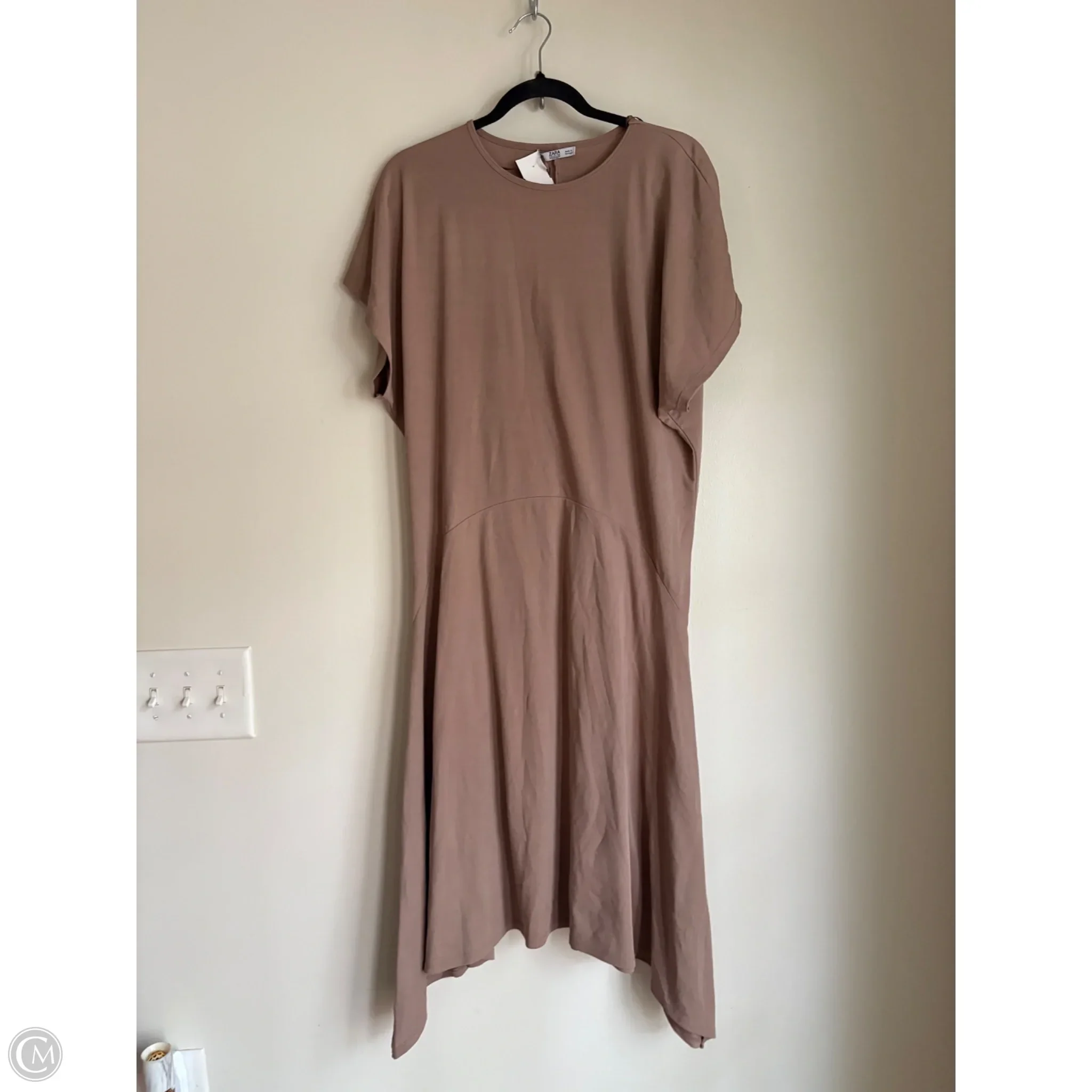 Dress Casual Maxi By Zara In Taupe, Size: S - Image 1