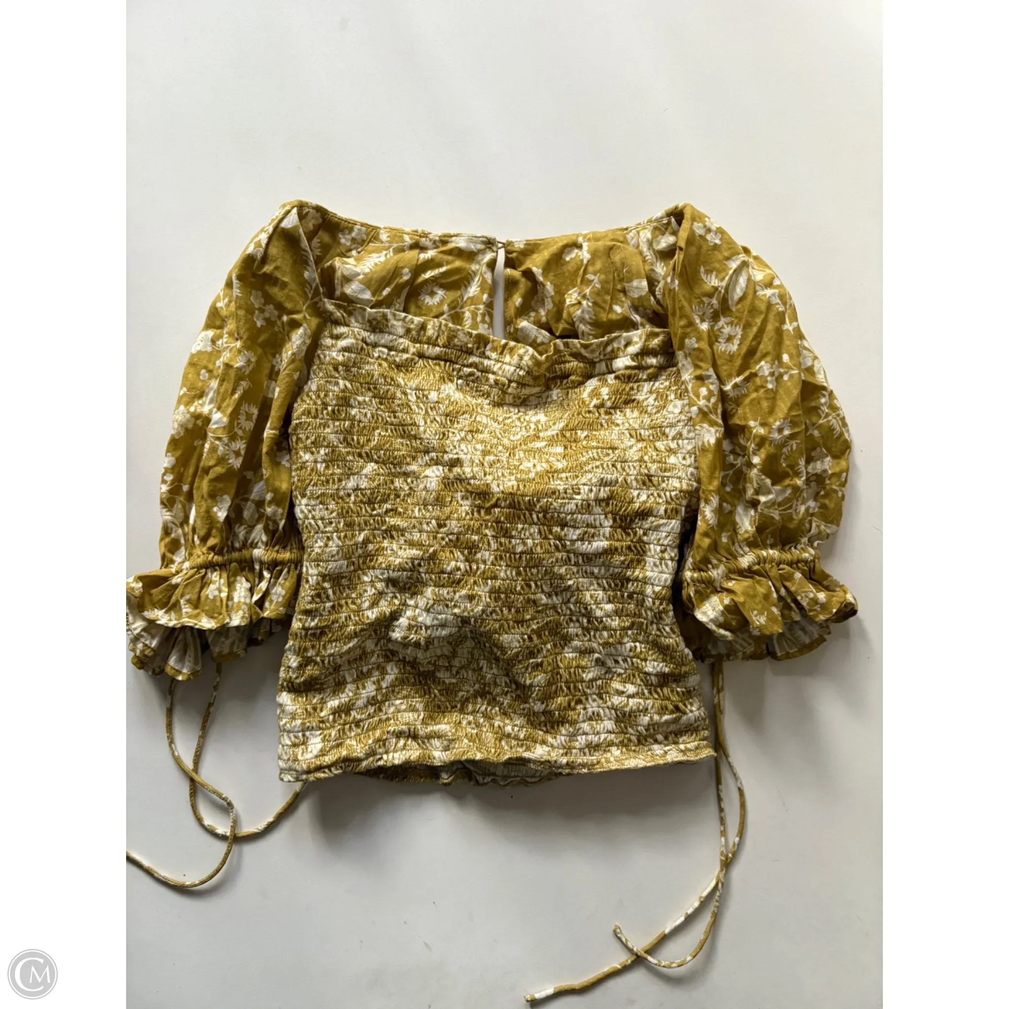 Top Short Sleeve By Anthropologie In Green, Size: Xs - Image 1