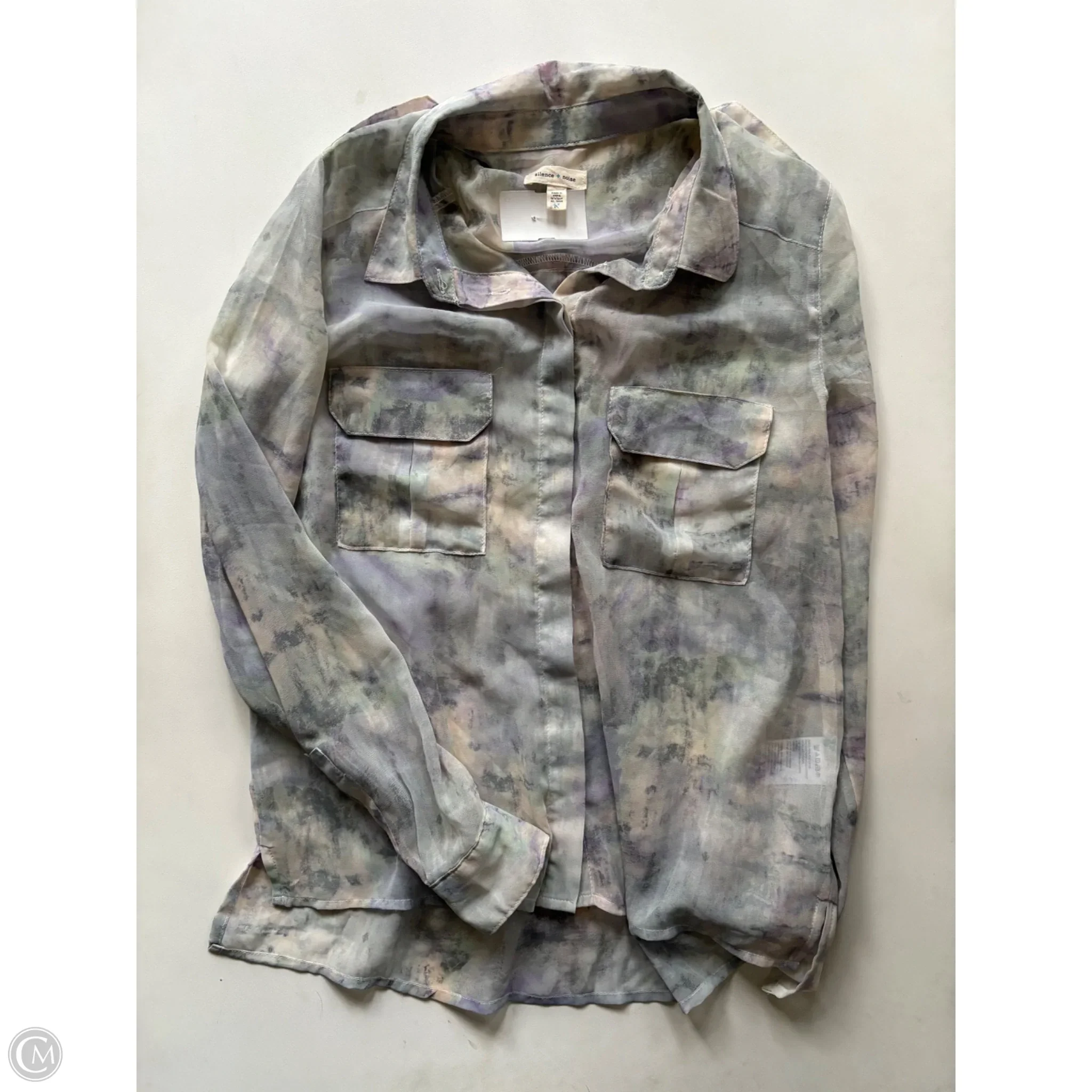Blouse Long Sleeve By Silence And Noise In Multi-colored, Size: M - Image 1
