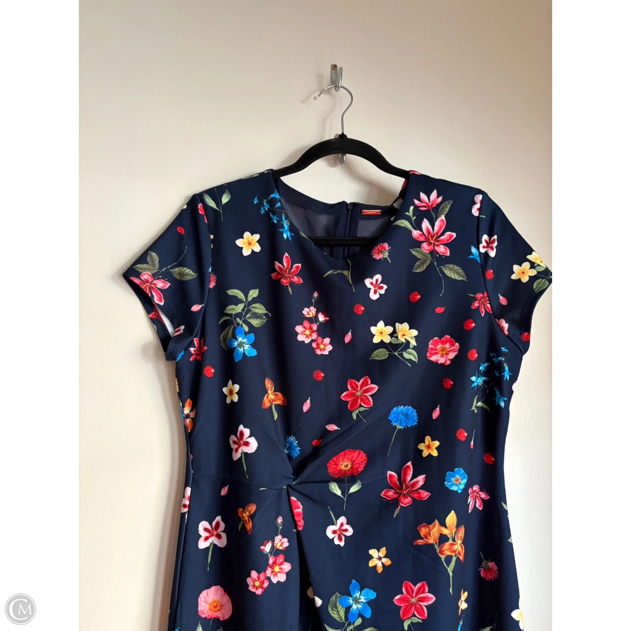 Dress Work By Tahari In Floral Print, Size: L - Image 3