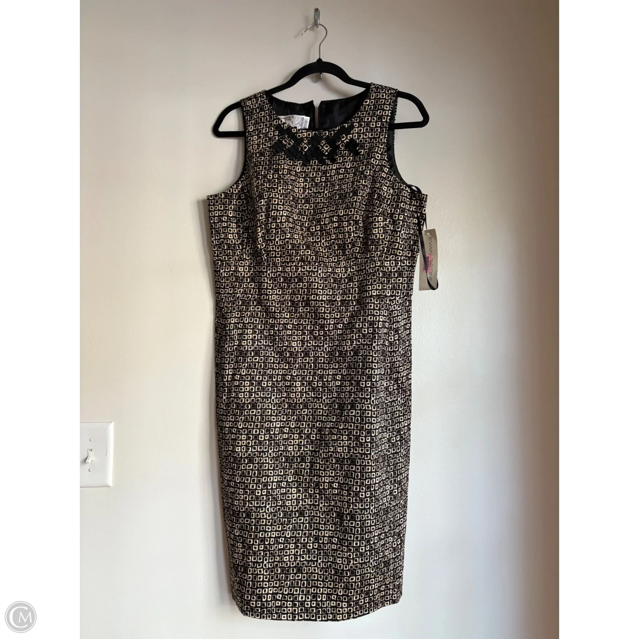 Dress Work By Evan-picone In Black & Brown, Size: L - Image 1