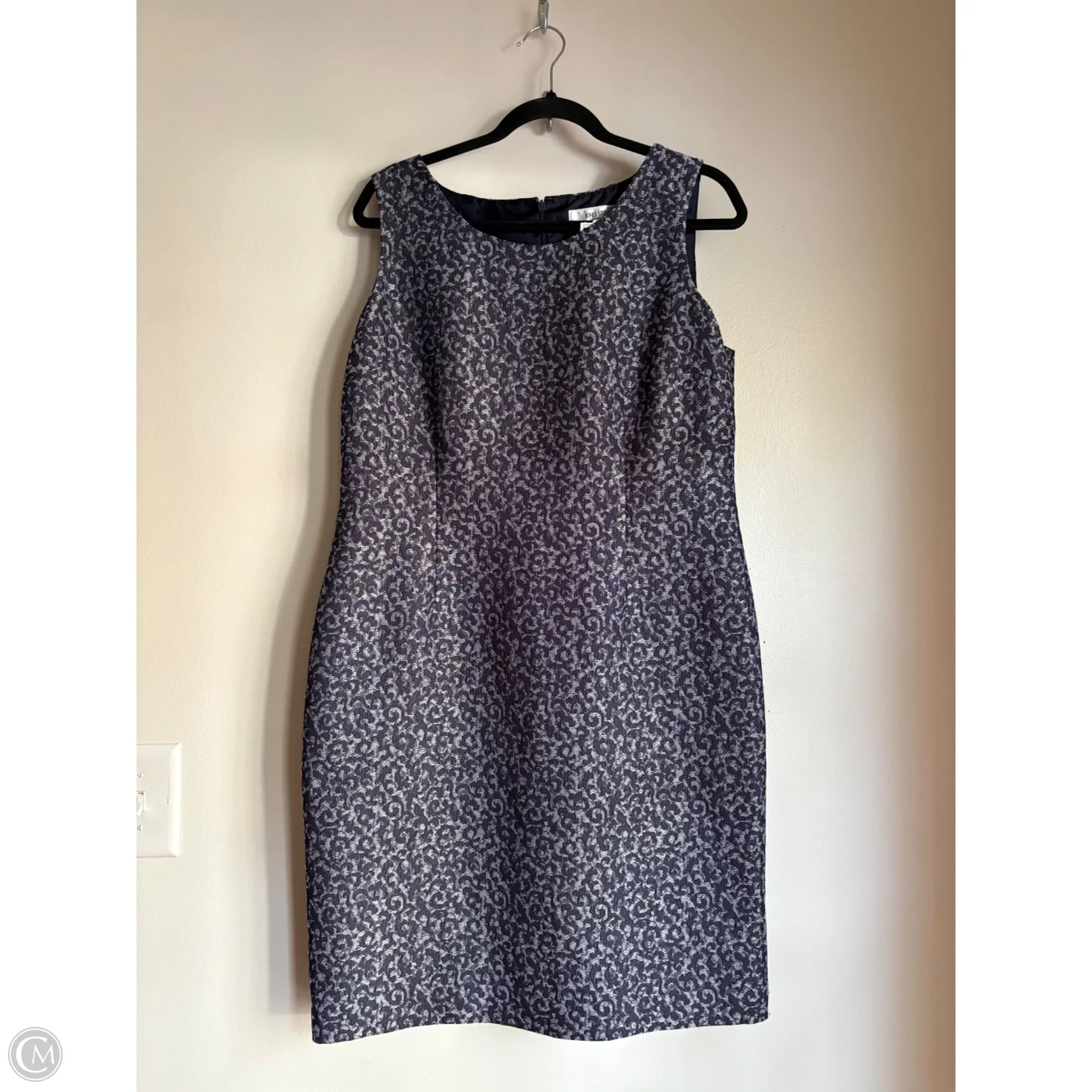 Dress Work By Jones Studio In Navy, Size: L - Image 1