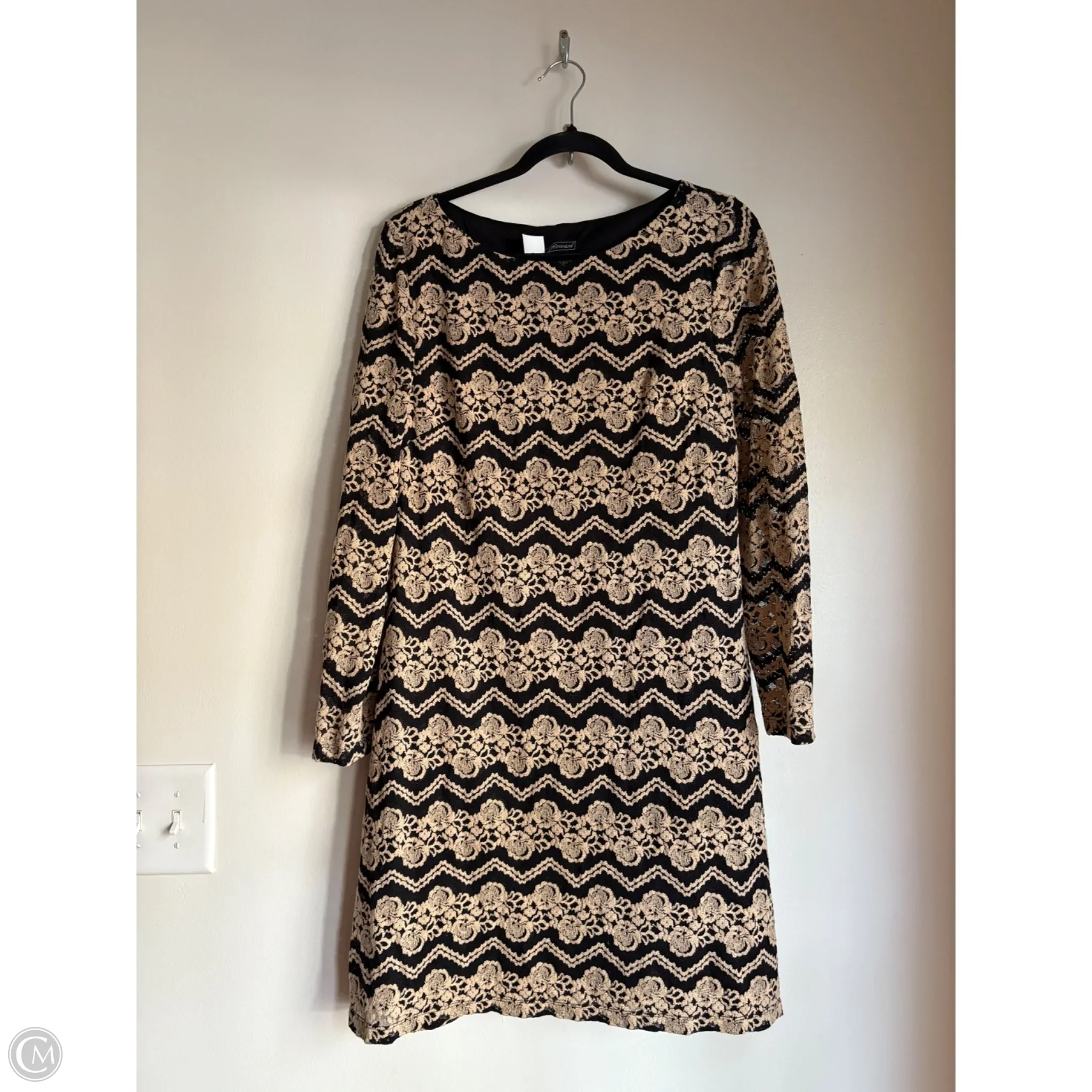 Dress Work By Jessica Howard In Black & Brown, Size: L - Image 1