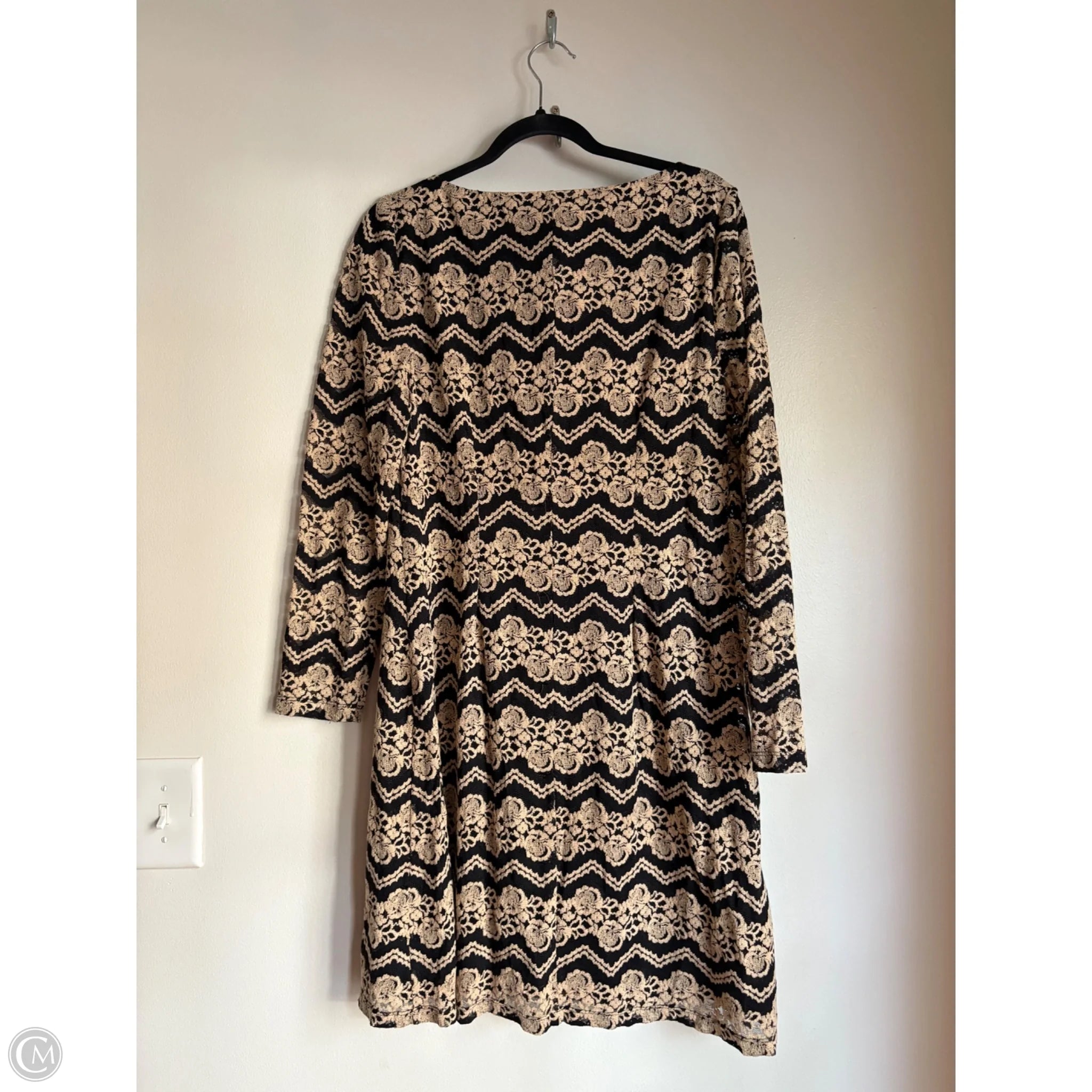 Dress Work By Jessica Howard In Black & Brown, Size: L - Image 2