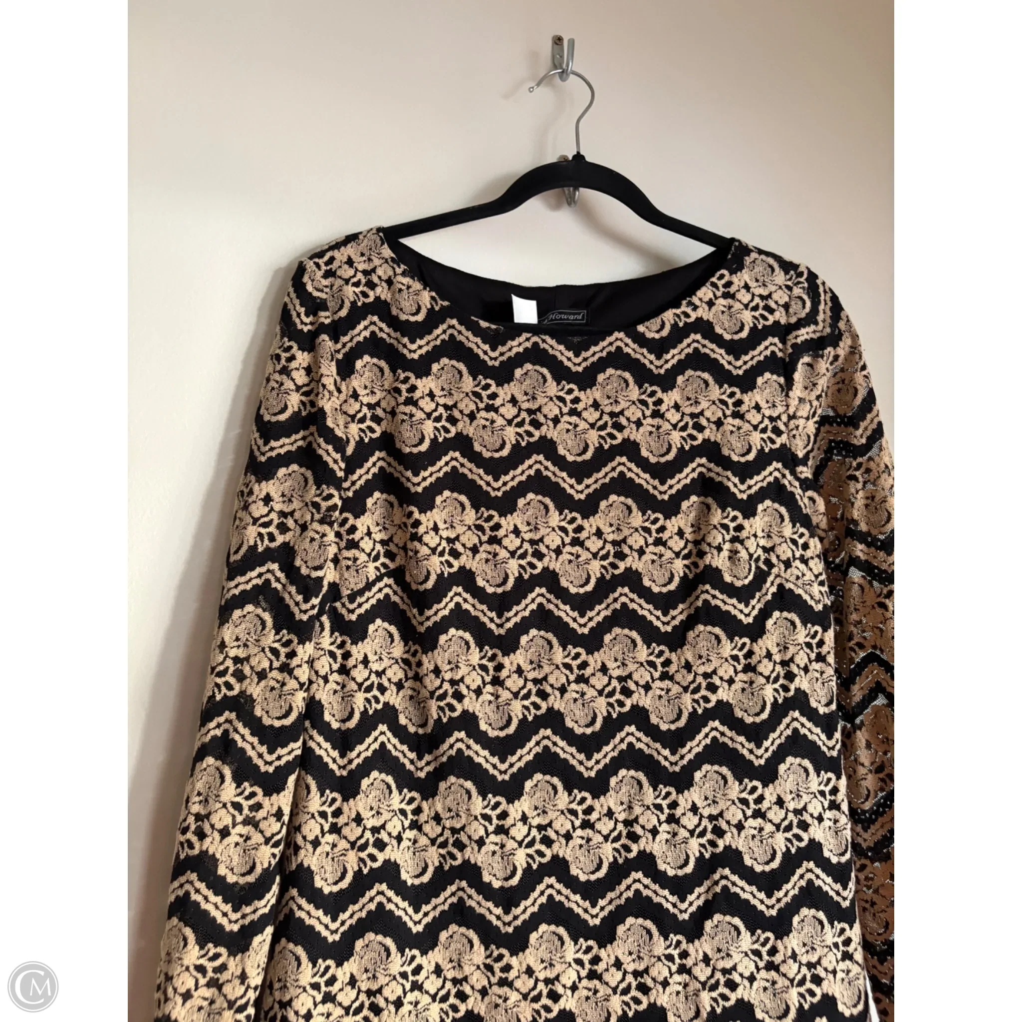 Dress Work By Jessica Howard In Black & Brown, Size: L - Image 3