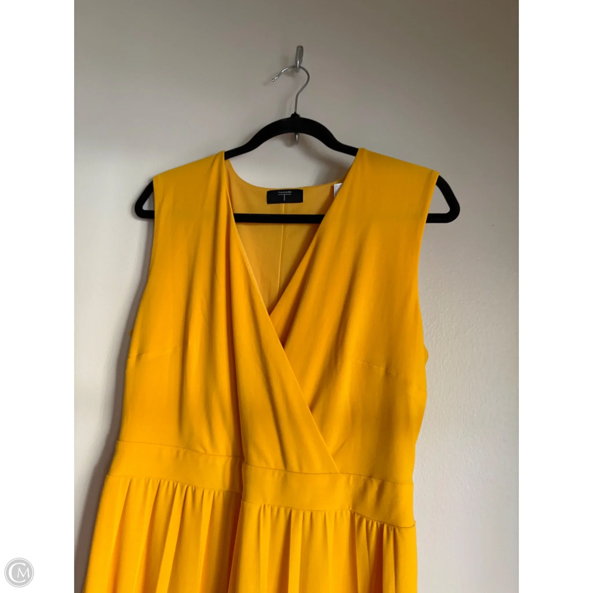 Dress Work By Tahari In Yellow, Size: L - Image 3