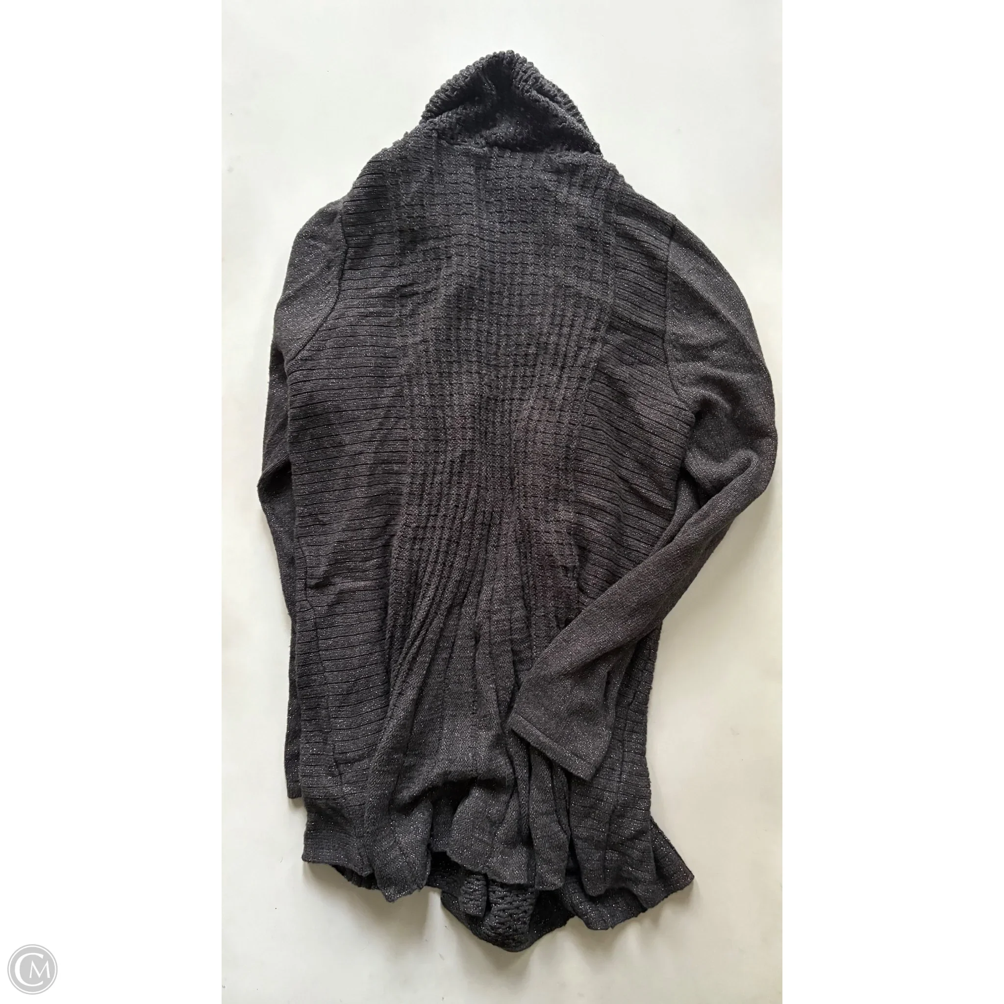 Sweater Cardigan By Briggs In Grey, Size: L - Image 2