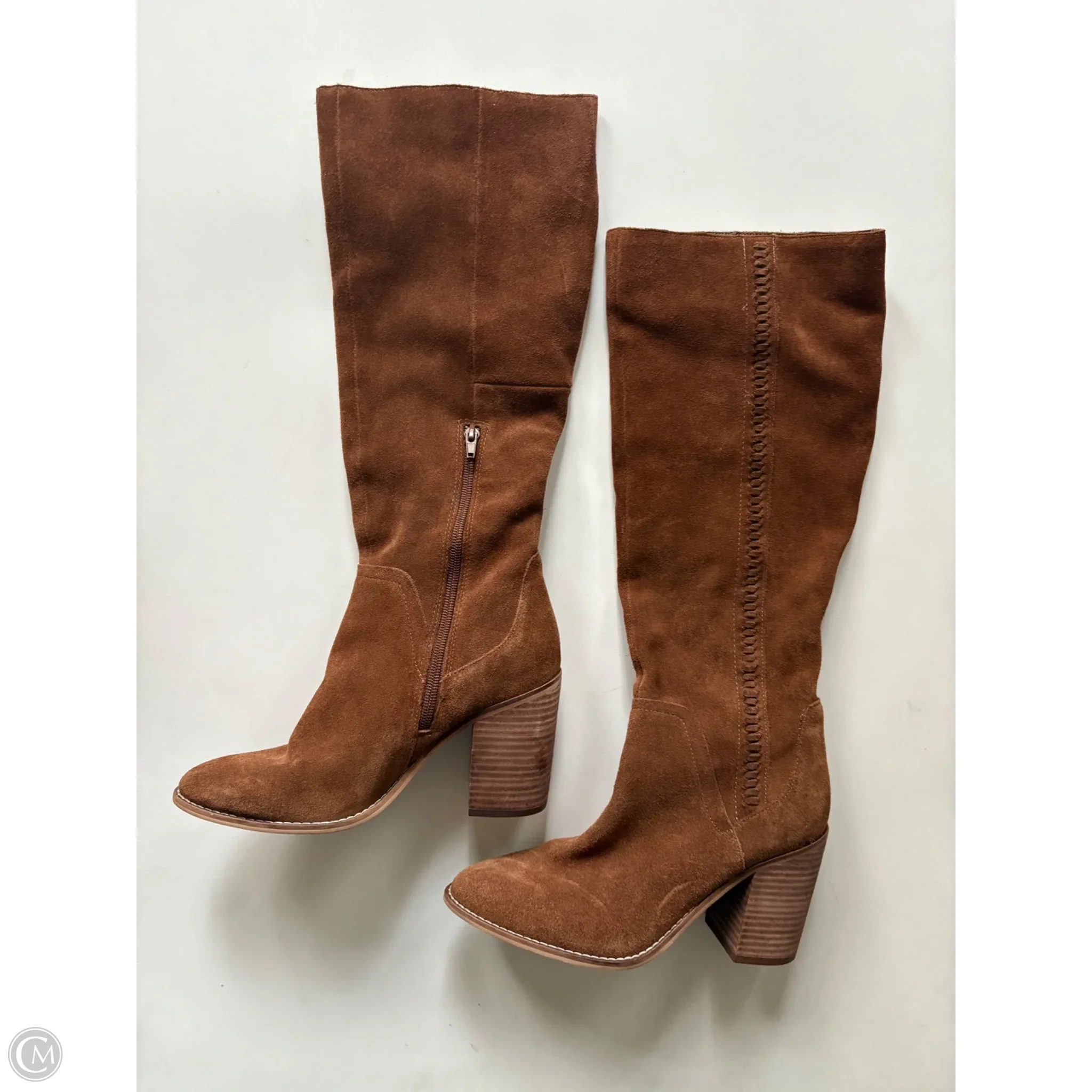 Boots Knee Heels By Steve Madden In Brown, Size: 8 - Image 1