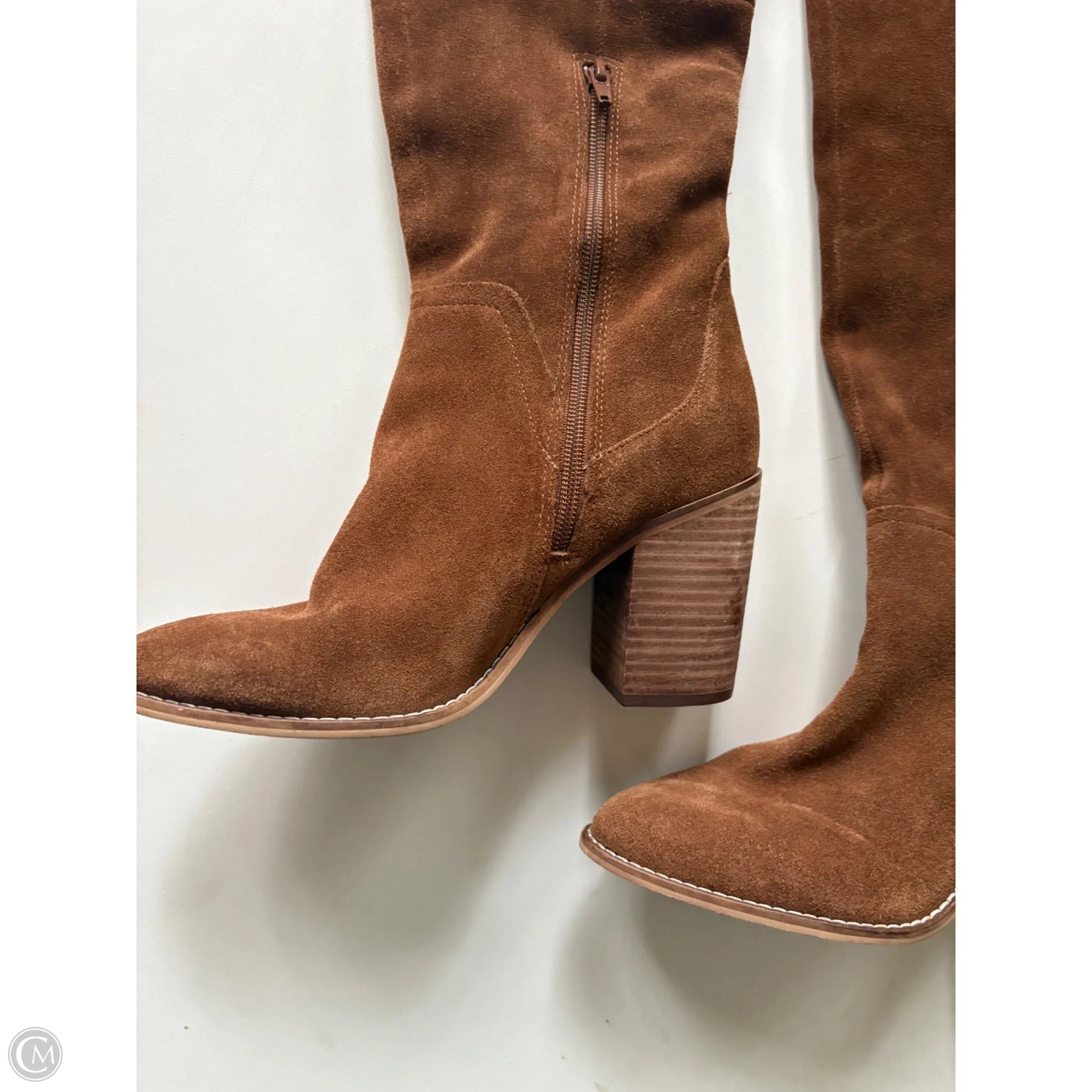 Boots Knee Heels By Steve Madden In Brown, Size: 8 - Image 3