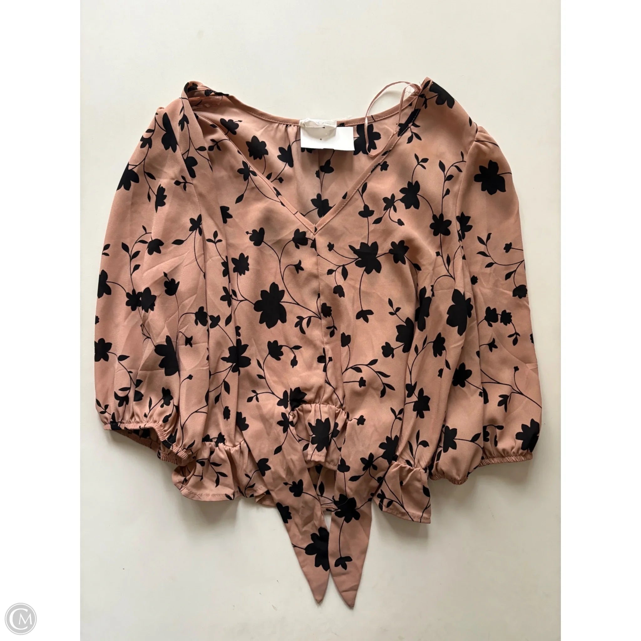 Blouse Long Sleeve By Sienna Sky In Brown, Size: M - Image 1